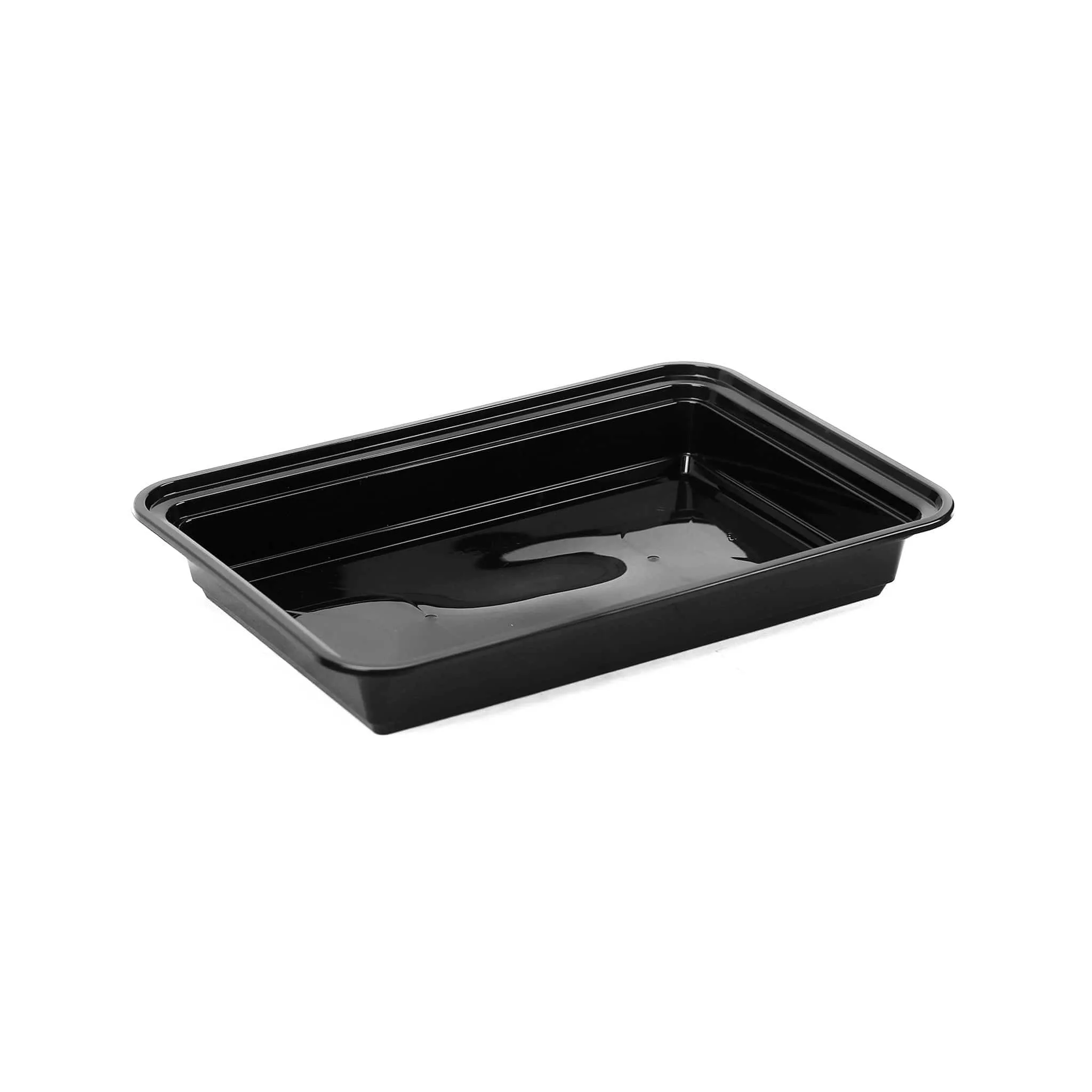 150 Pieces Black Base Rectangular Container 58 Oz