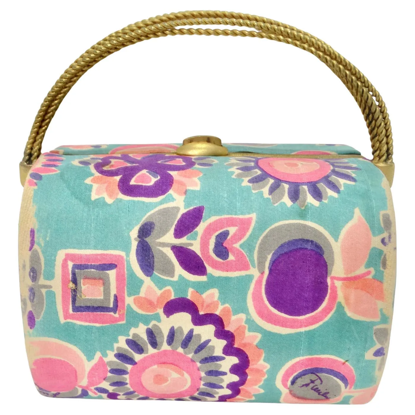 1960s Pucci Multicolor Minaudière Handbag