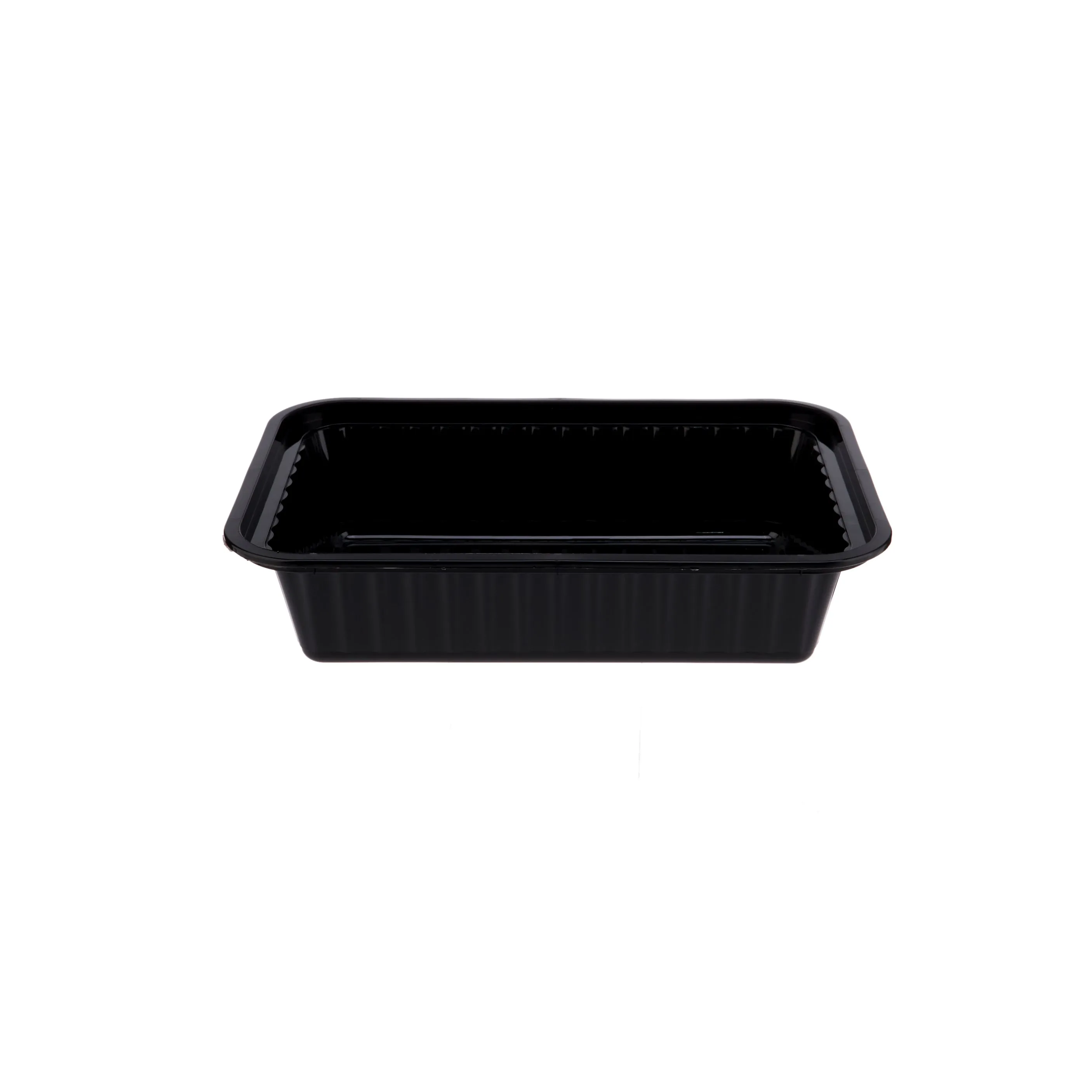 5 Pieces Black Base Round PP Container 38 oz with Lid