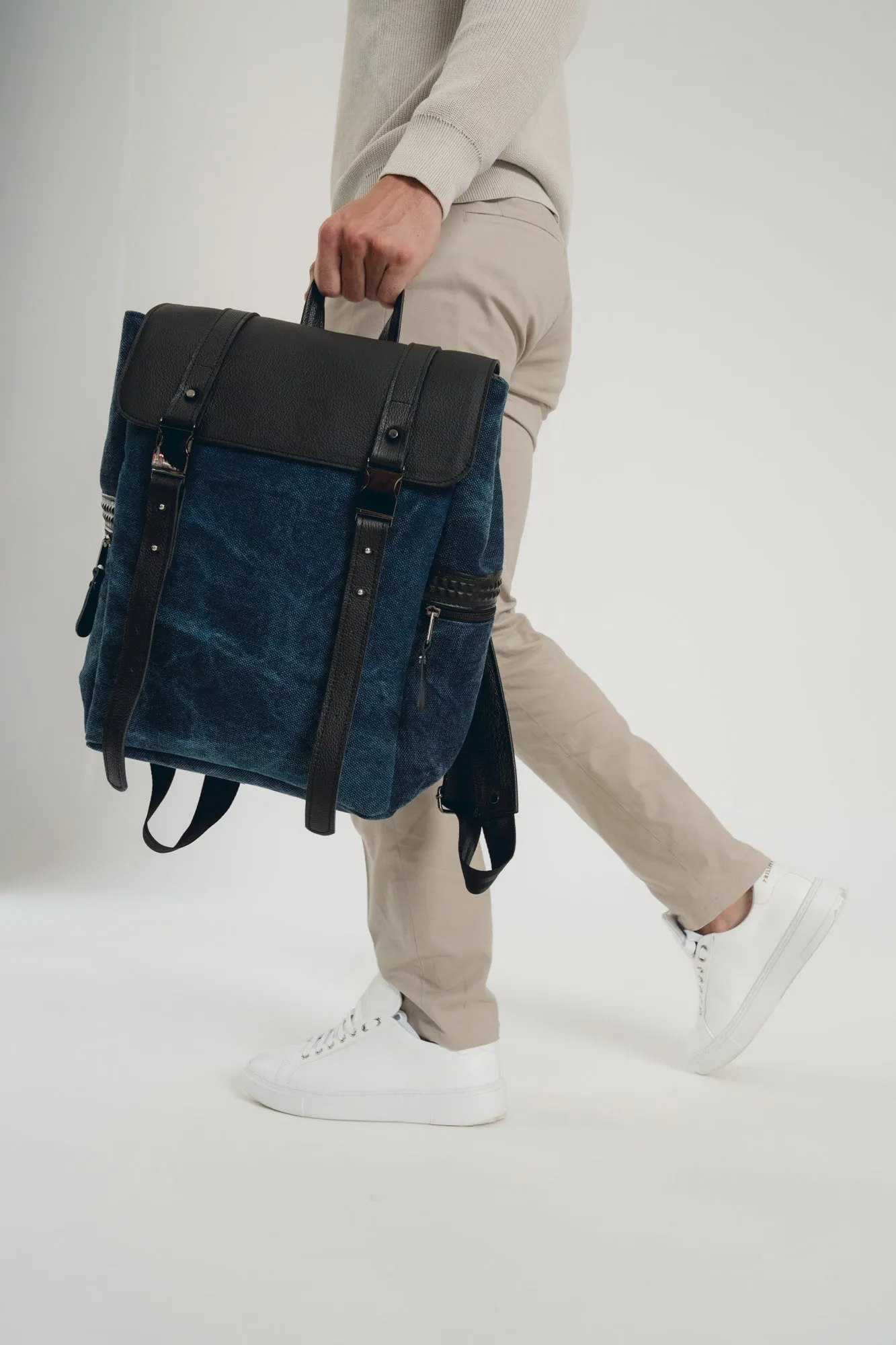 Boston Canvas Backpack - Blue