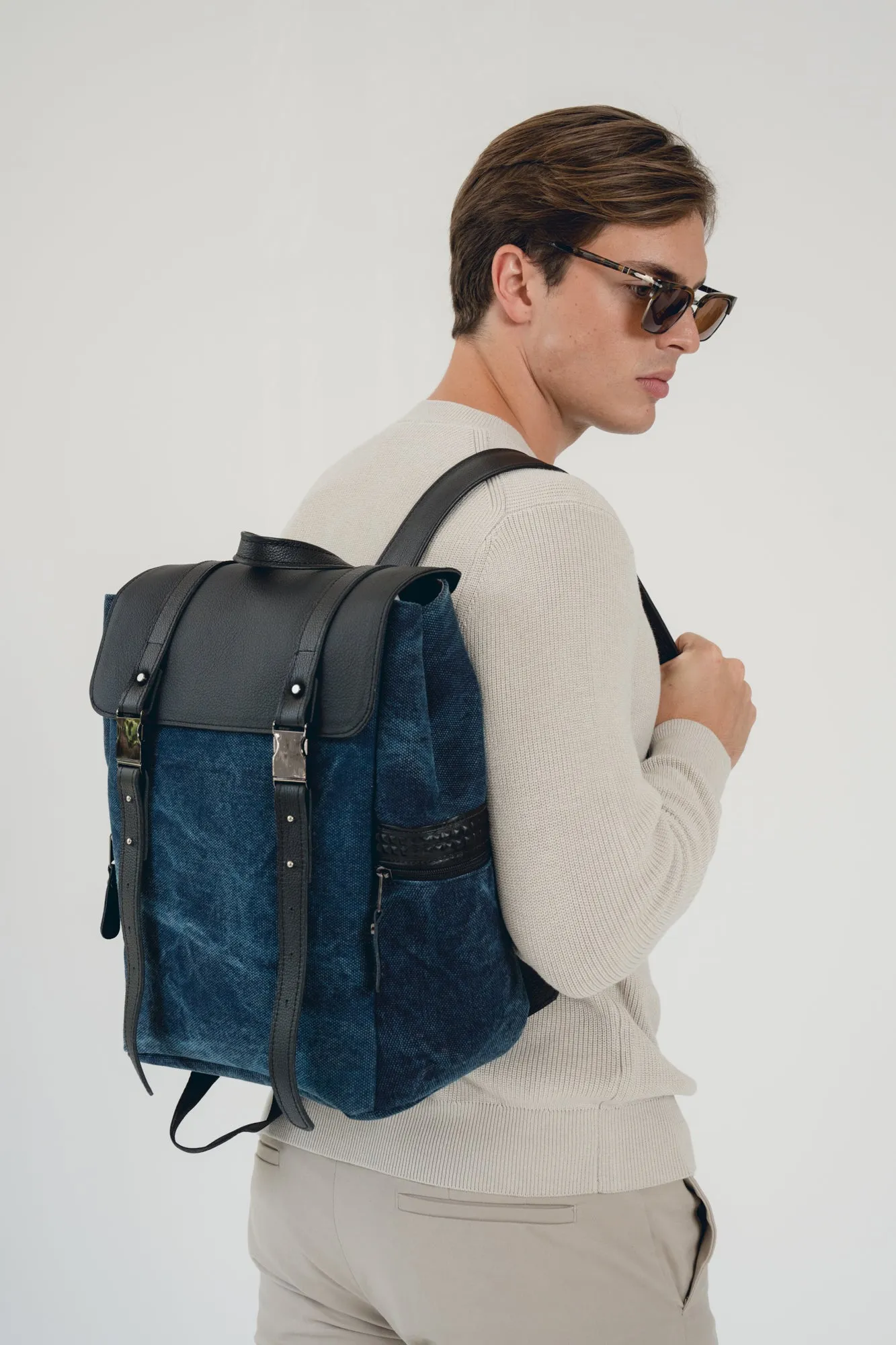 Boston Canvas Backpack - Blue