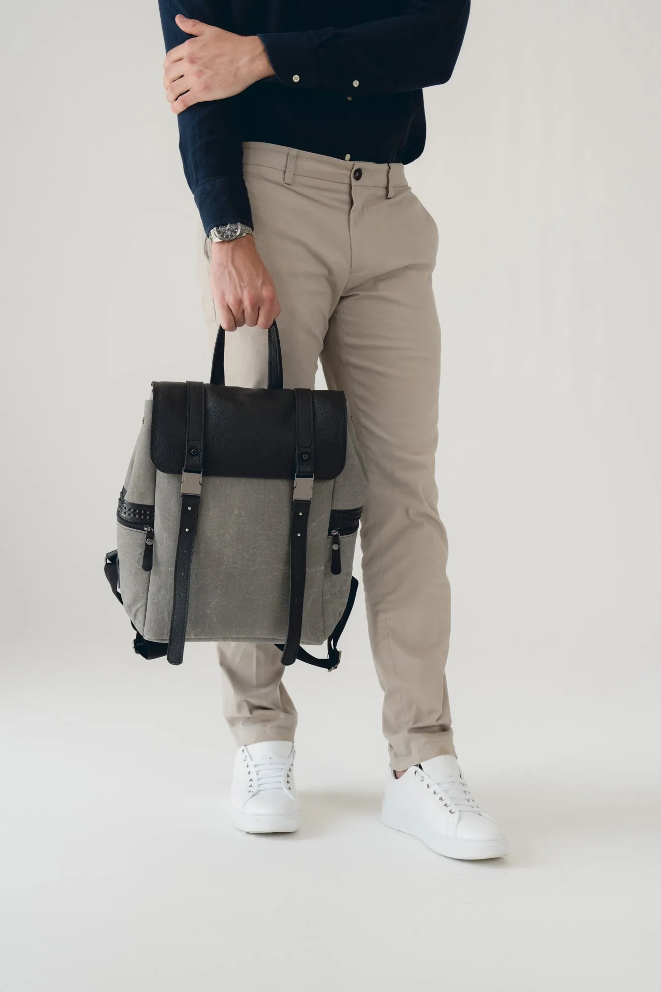 Boston Canvas Backpack - Grey