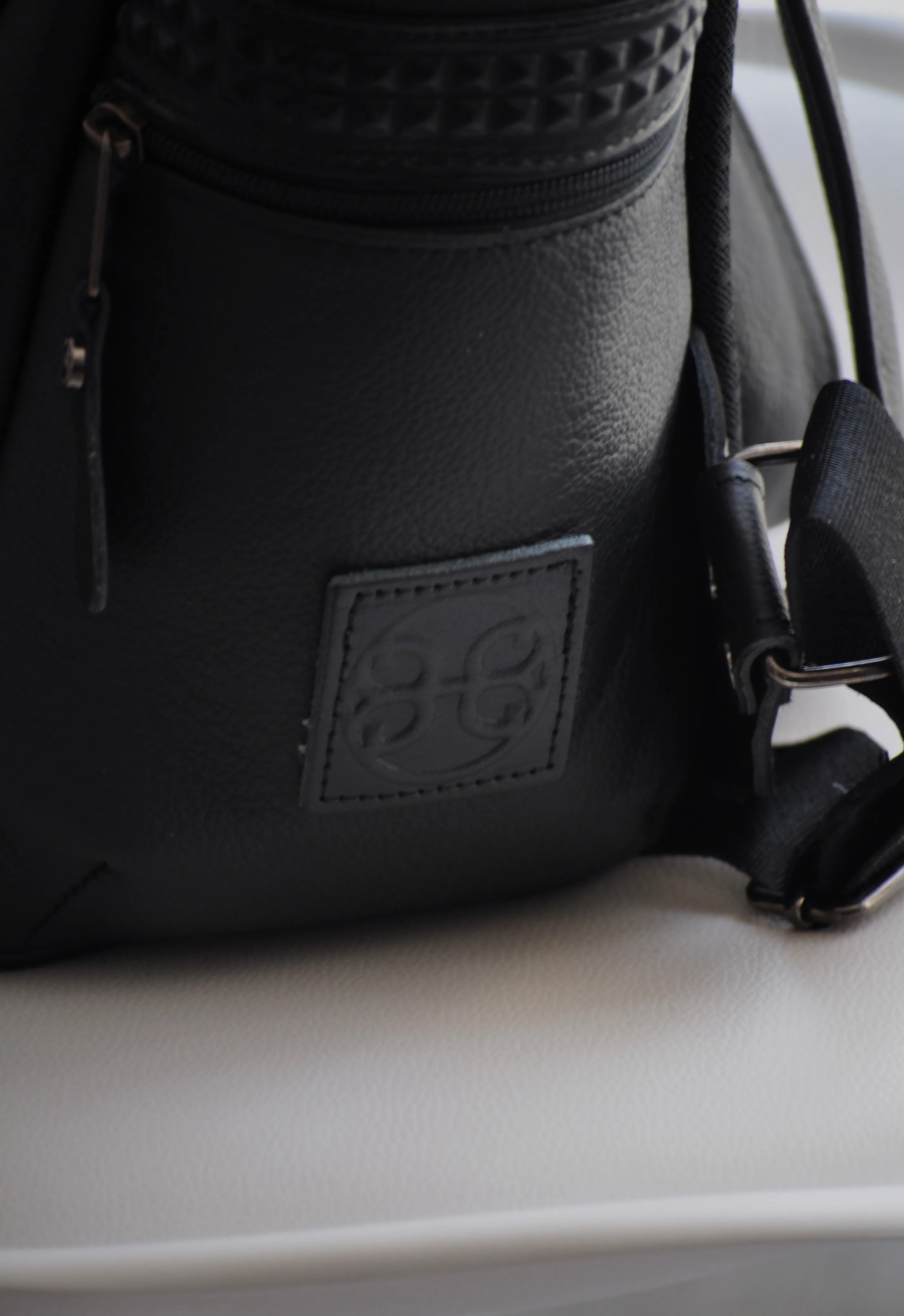 Boston Leather Backpack - Black