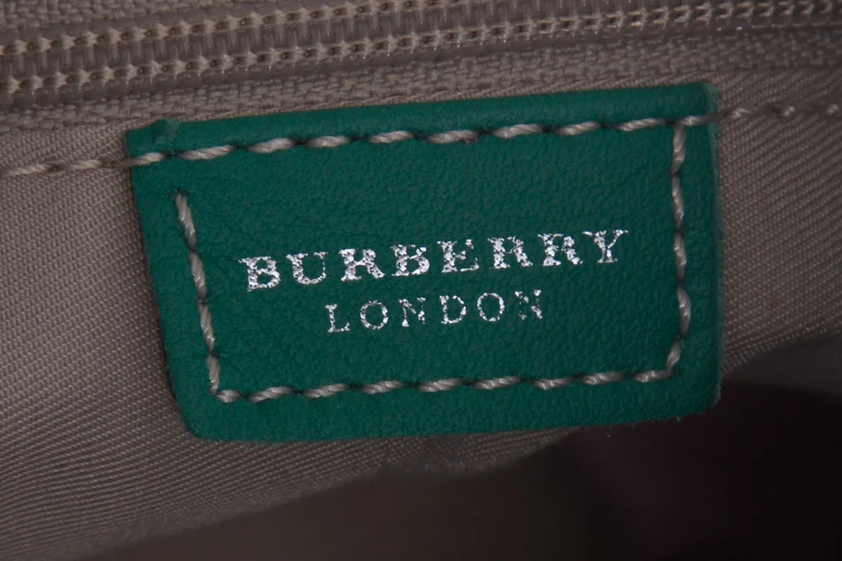 Burberry Vintage White & Green Handbag