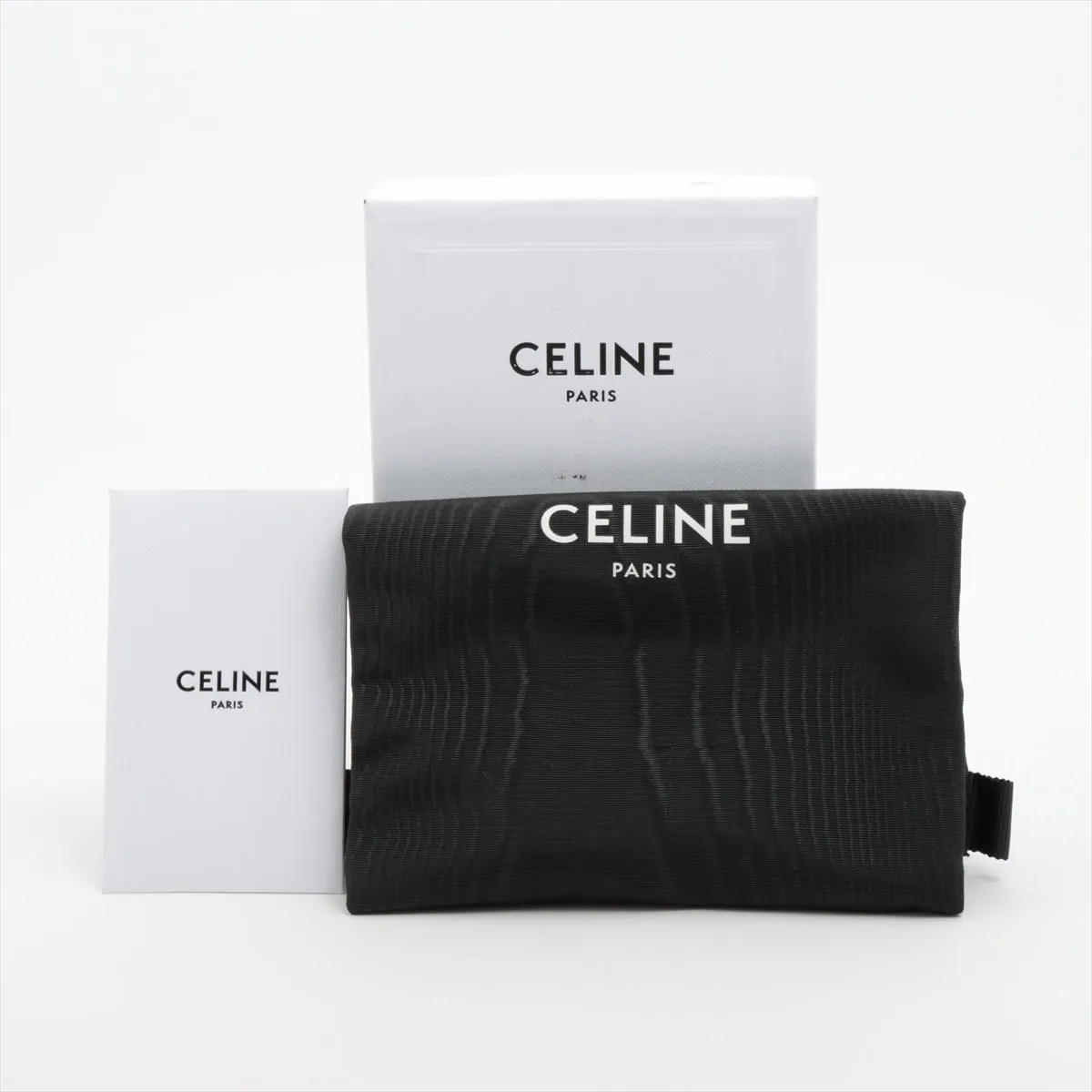 Celine Triomphe Leather Brown Compact Wallet