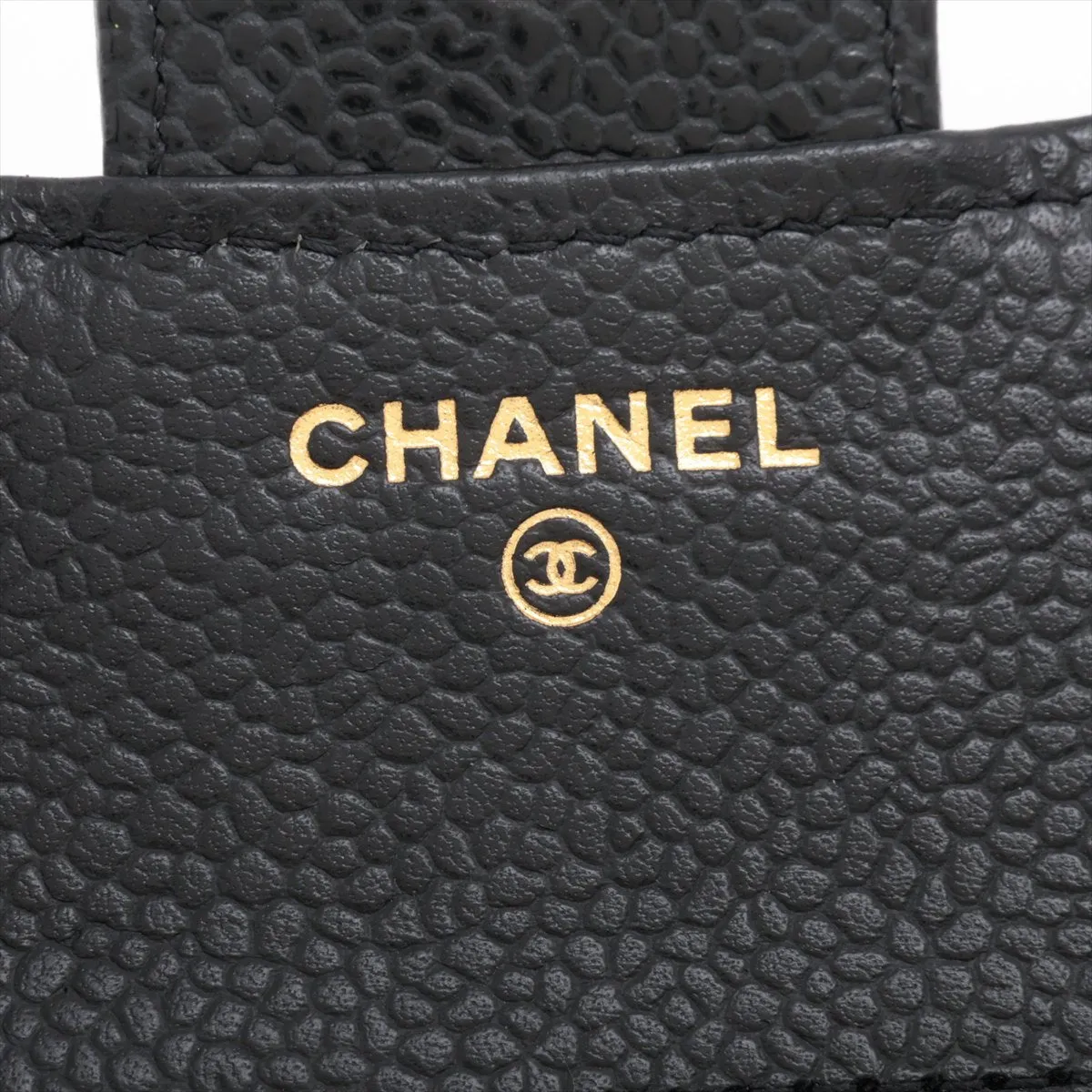 Chanel Caviar Black Compact Wallet - Microchipped