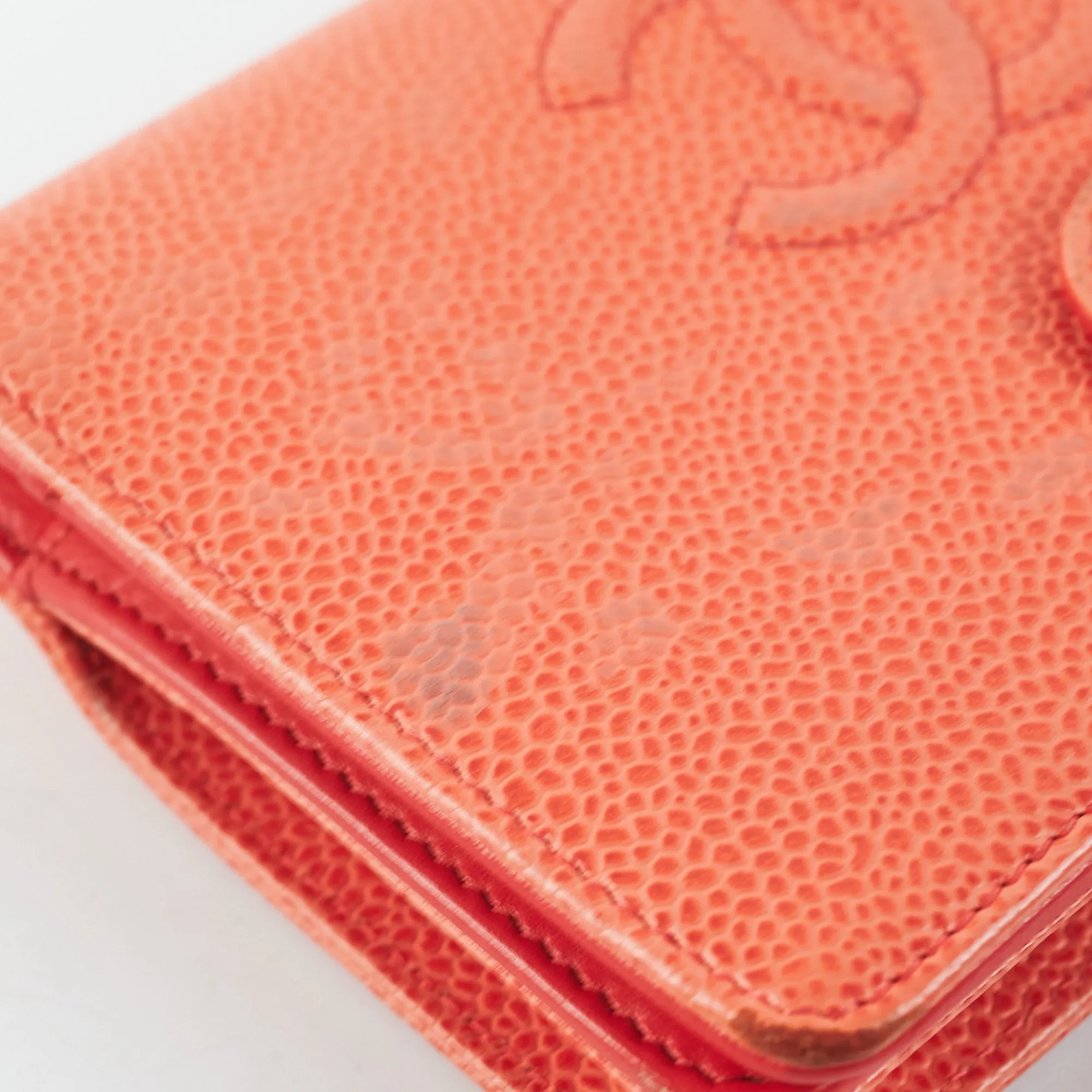 Chanel Compact Coral Wallet