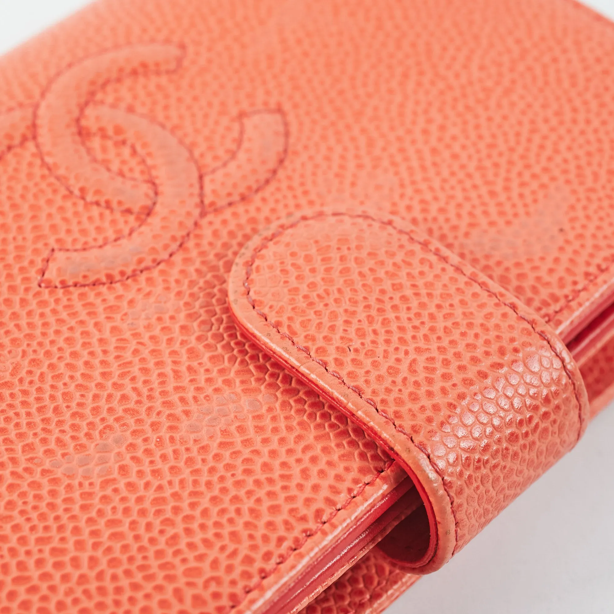 Chanel Compact Coral Wallet