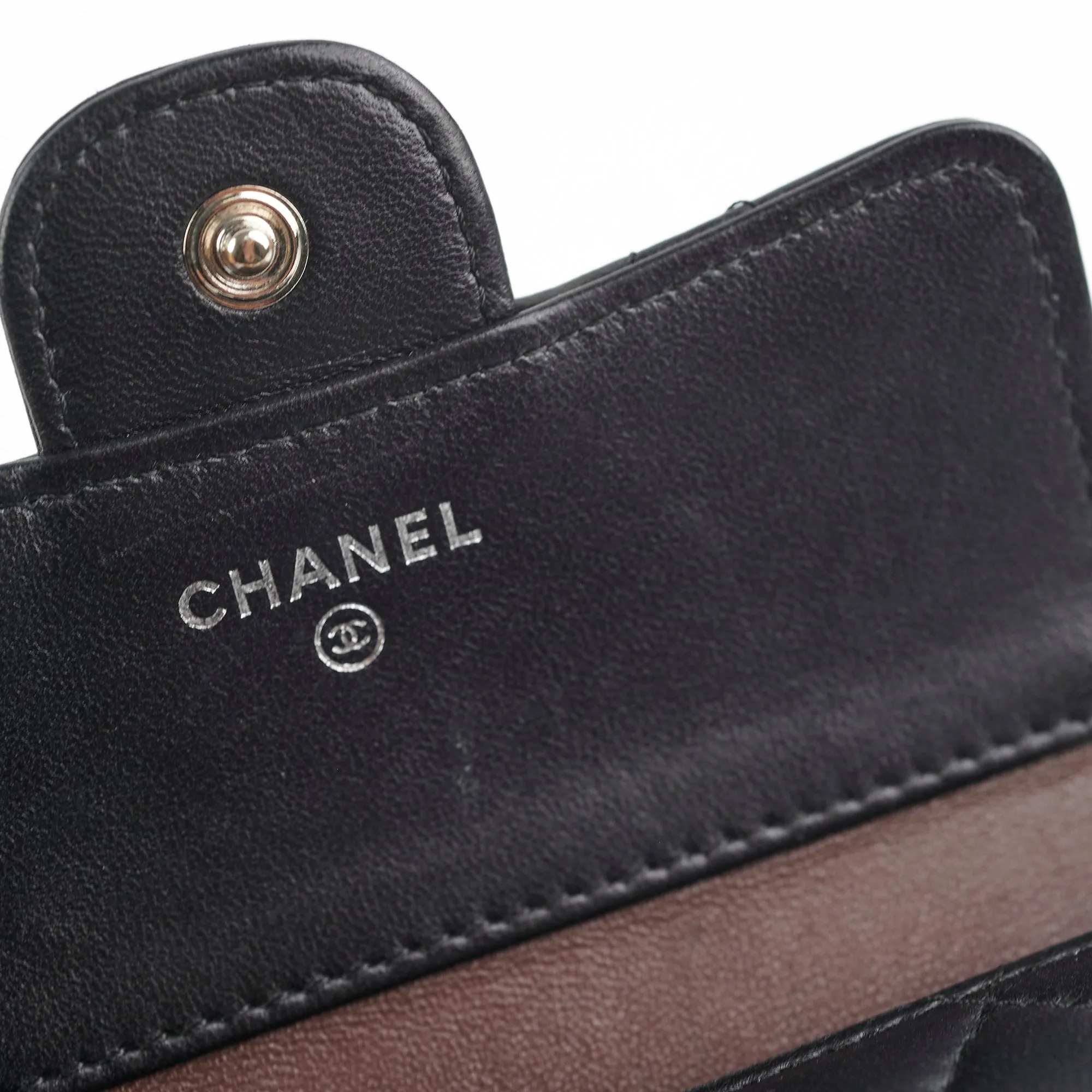 Chanel Lambskin Compact Wallet Black