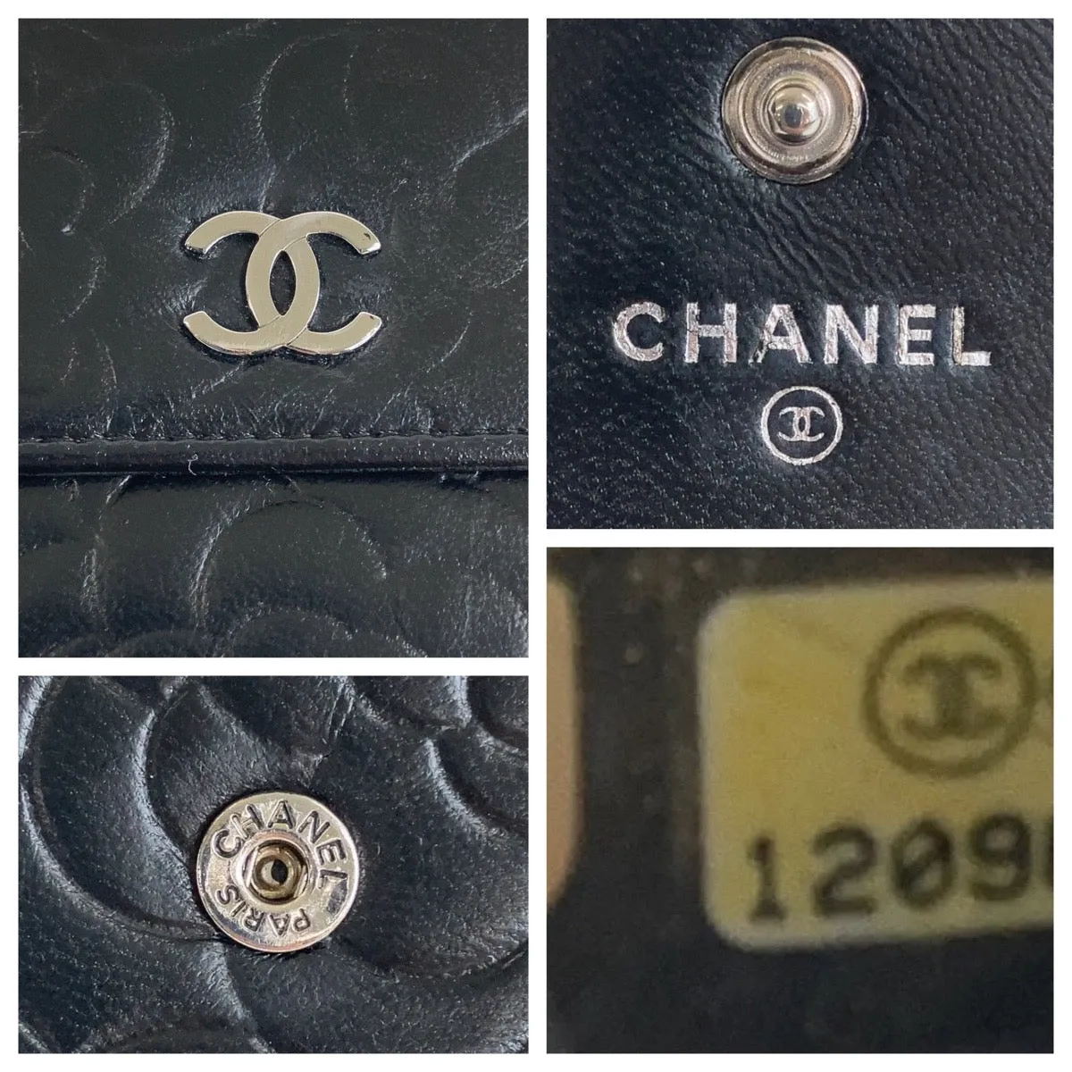 Chanel Vintage Camellia Lambskin Compact Wallet