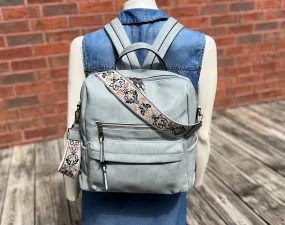 Convertible Backpack with Guitar Strap, Monogram Backpack Purse, Personalized Backpack, Vegan Leather Backpack,Amelia Backpack