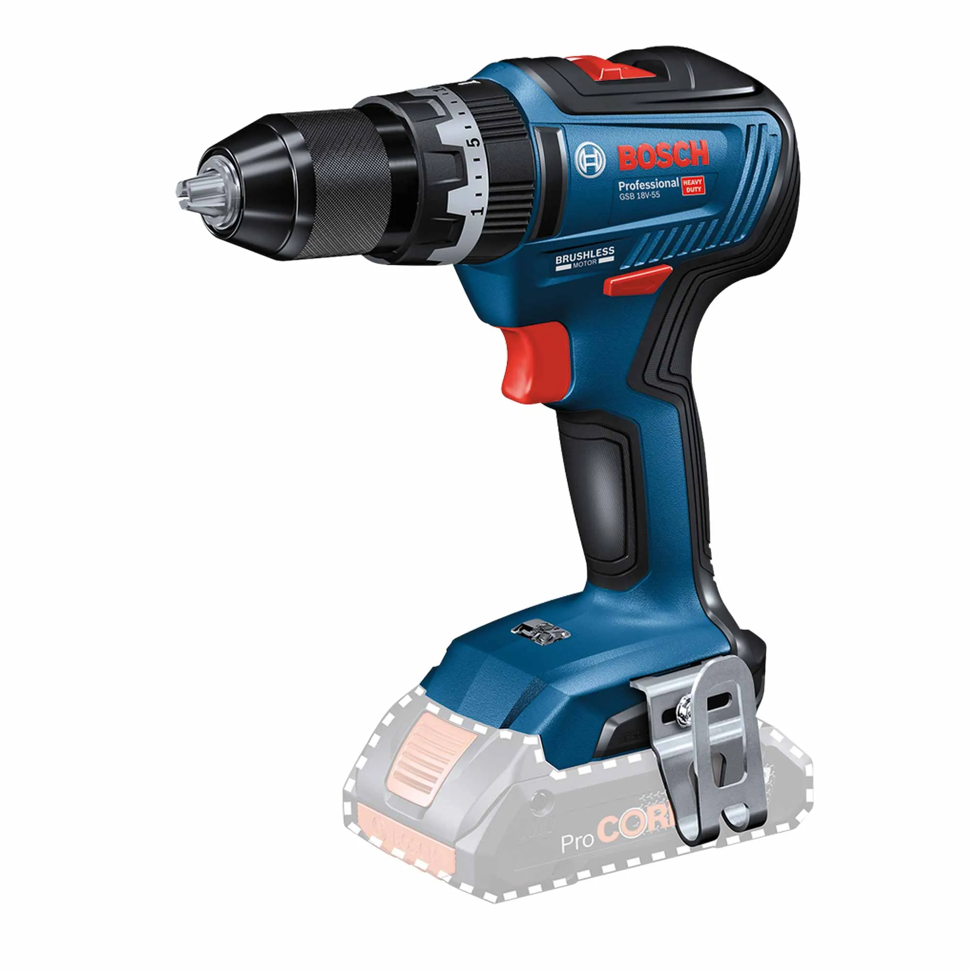 Driver Drill Bosch GSB 18V-55 2x4Ah