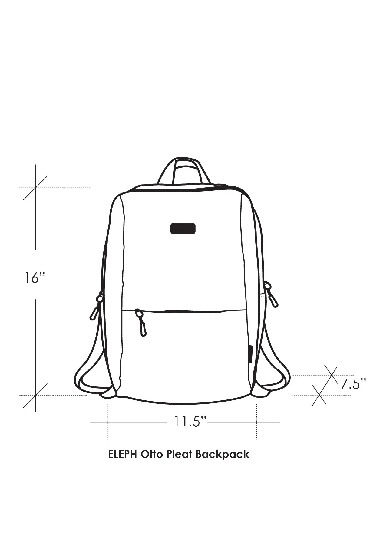 ELEPH OTTO PLEAT BACKPACK : Navy