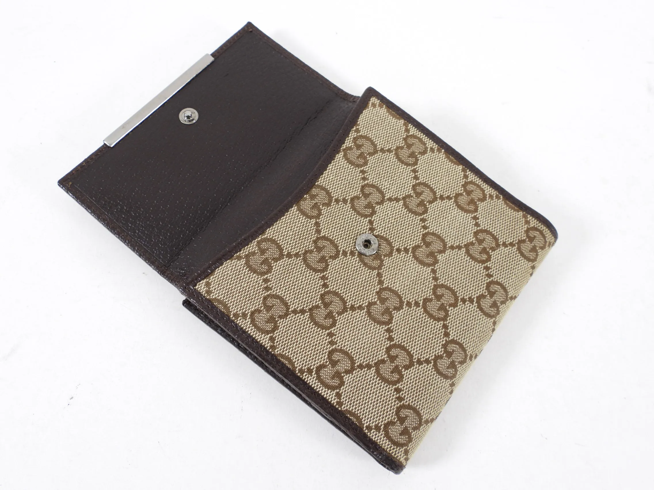 Gucci Princey Brown Monogram French Compact Wallet