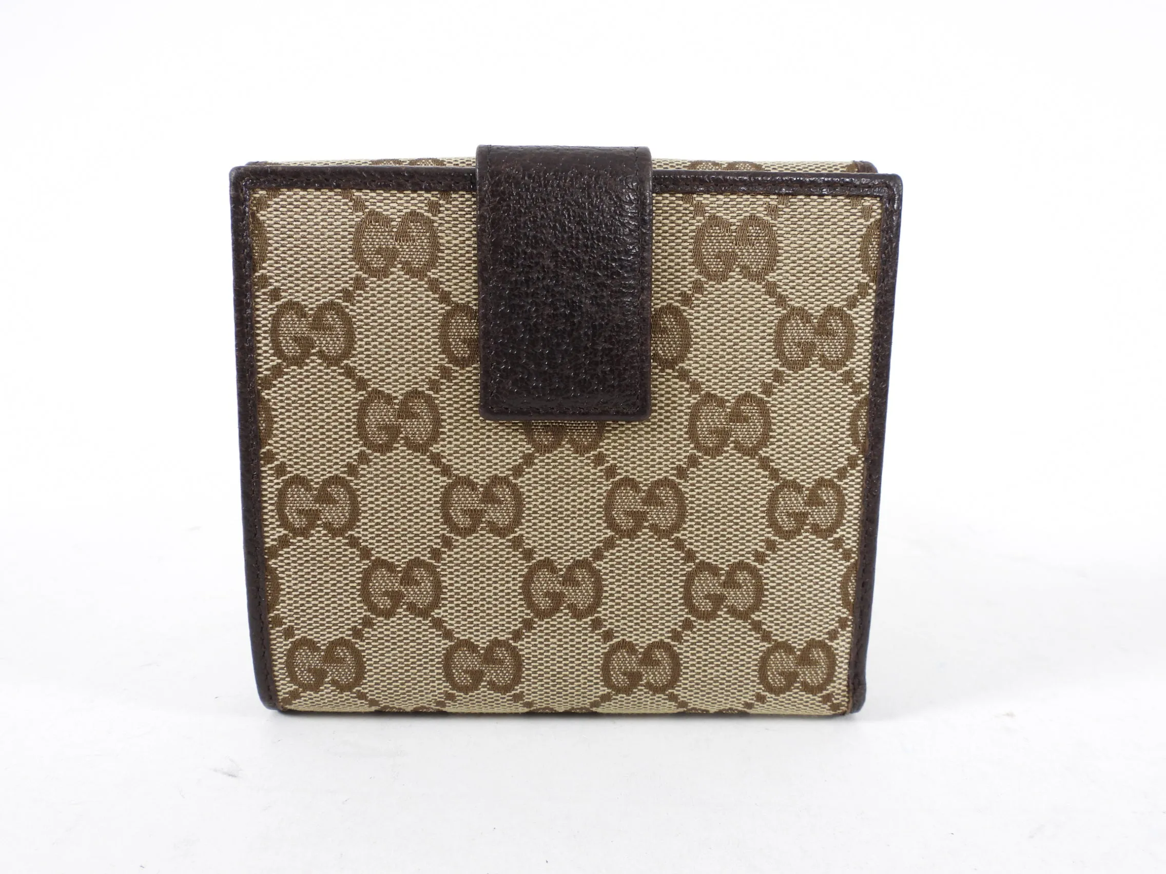 Gucci Princey Brown Monogram French Compact Wallet