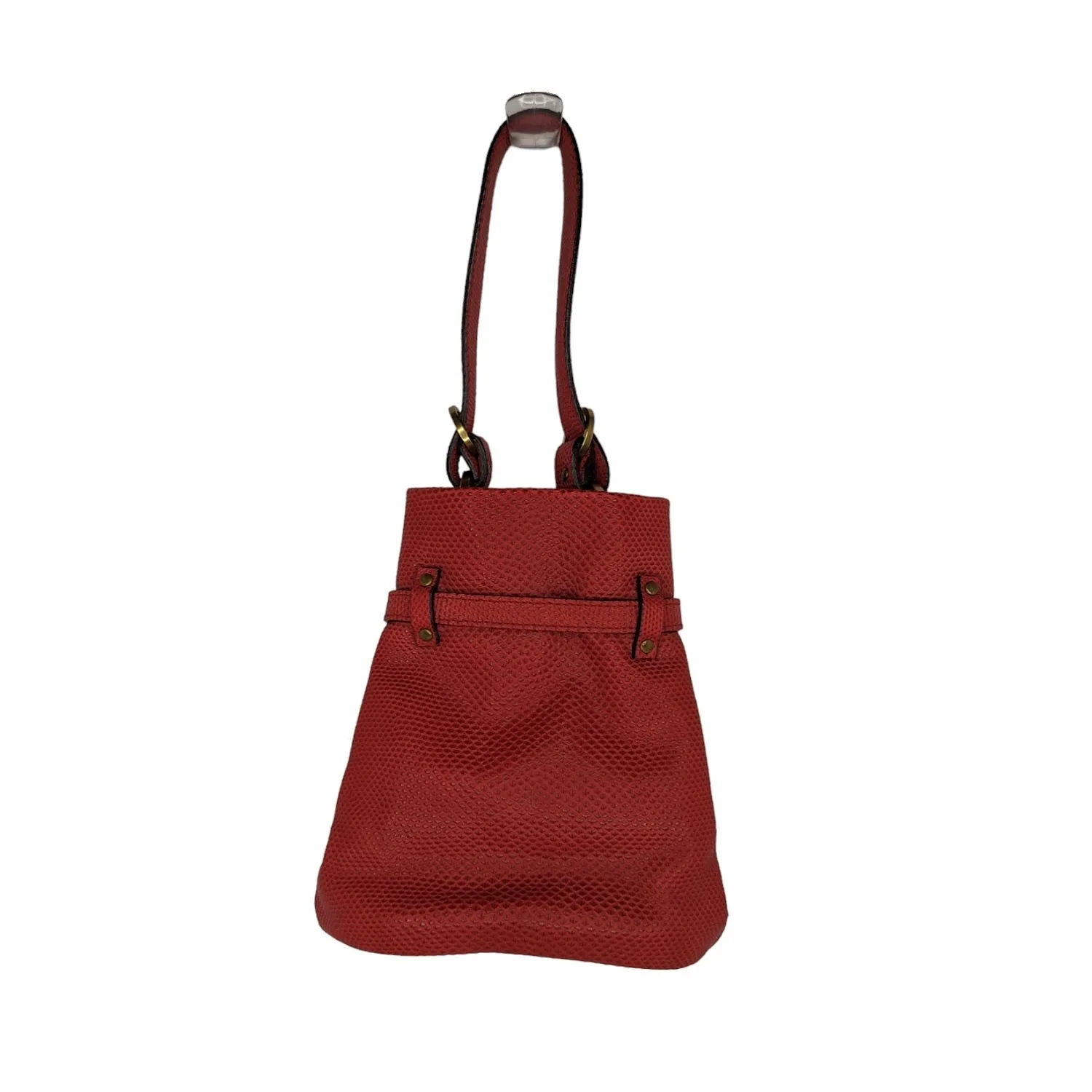 Gucci Vintage Red Karung Mini Bucket Bag