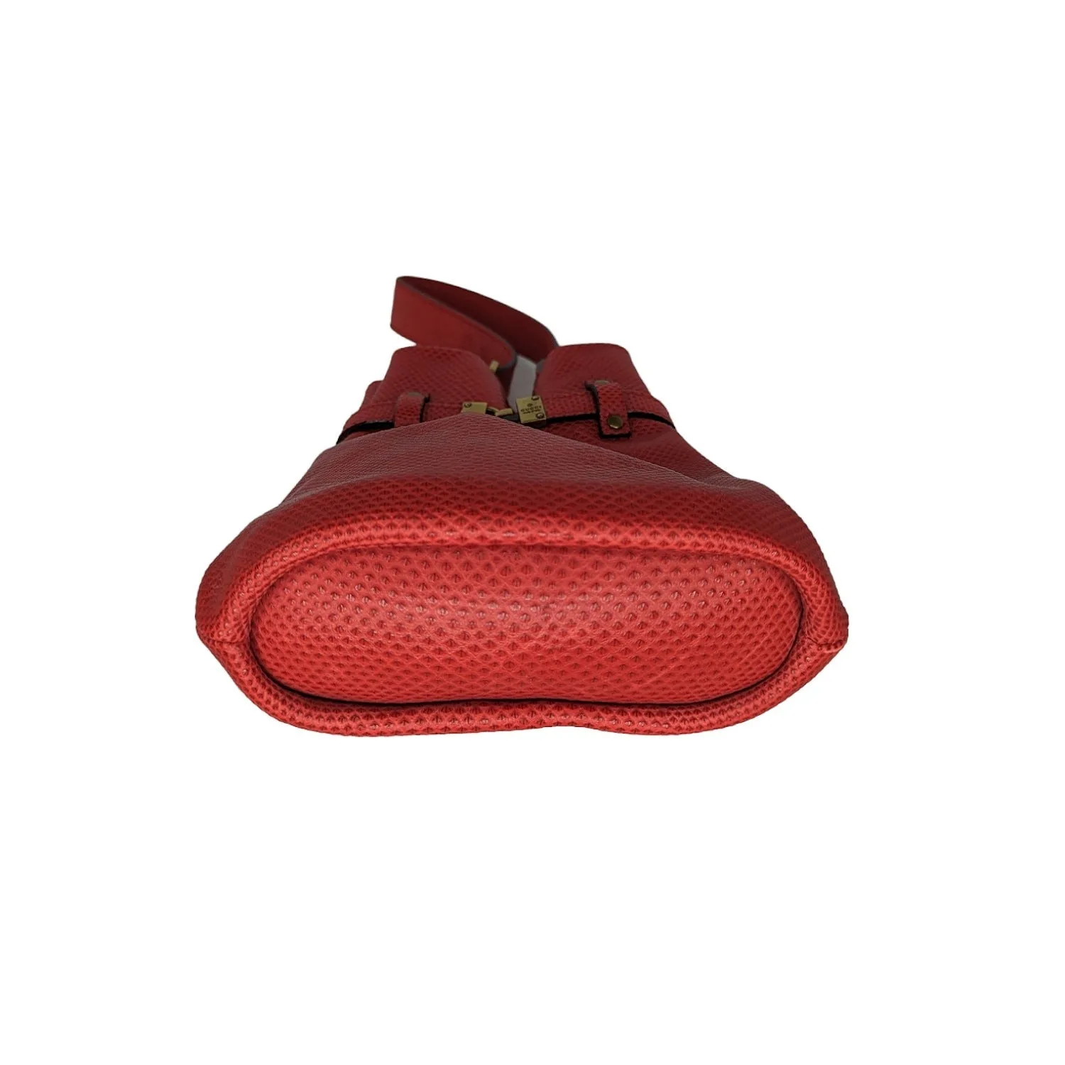 Gucci Vintage Red Karung Mini Bucket Bag