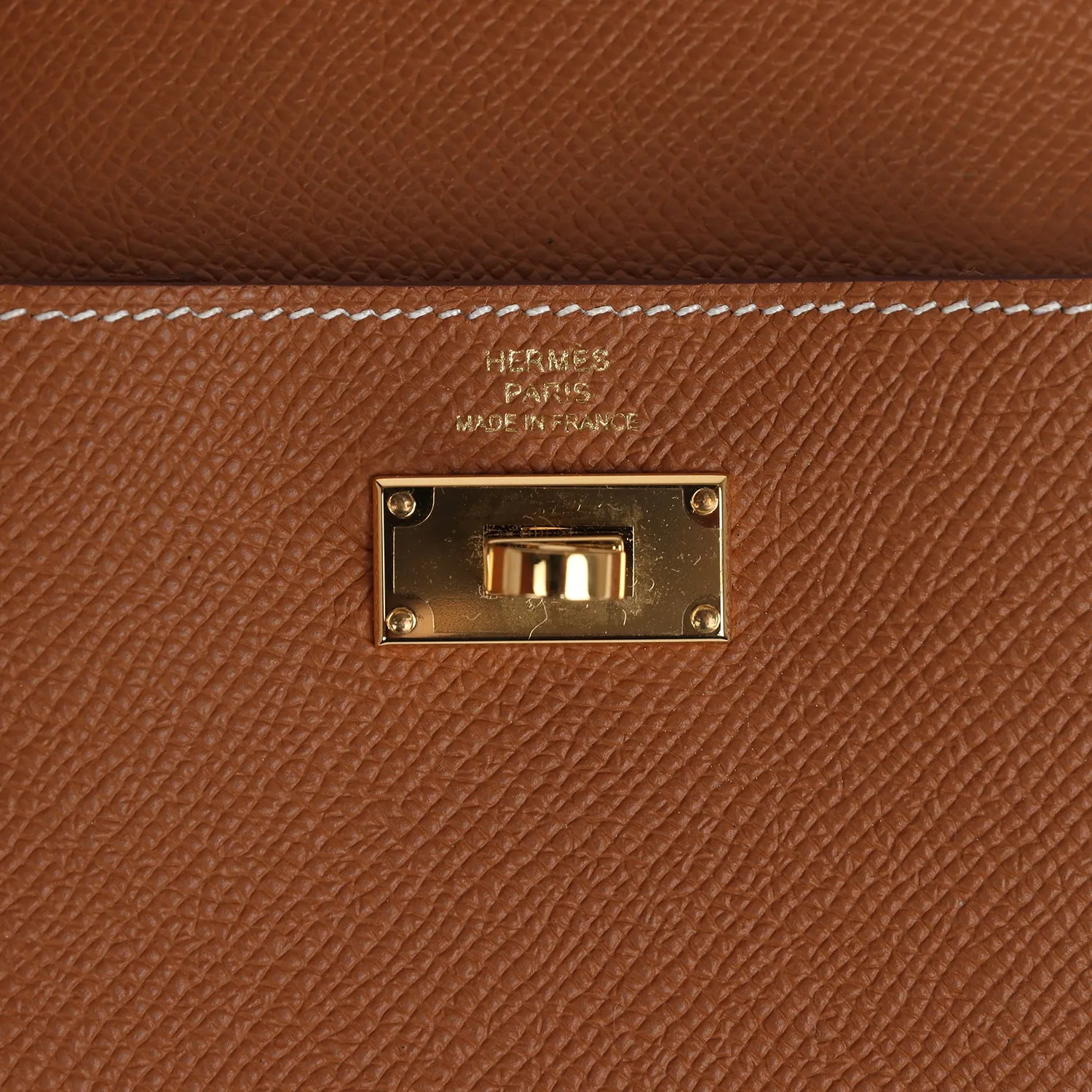 Hermes Kelly Pocket Compact Wallet Gold Epsom Gold Hardware