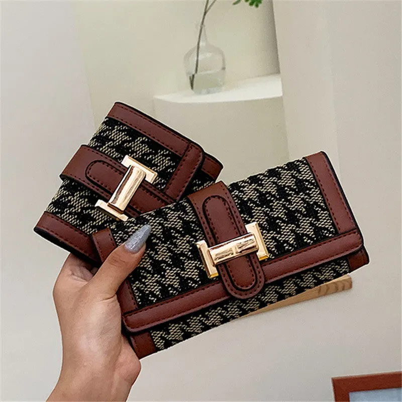 Houndstooth print wallet (pre-book)