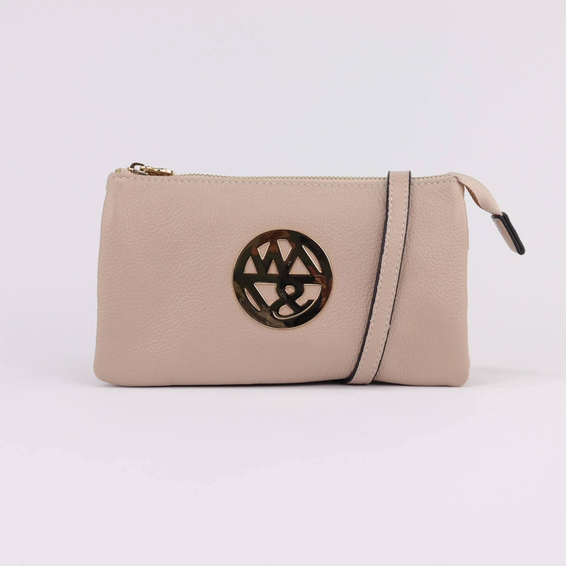 Katie leather or suede clutch crossbody