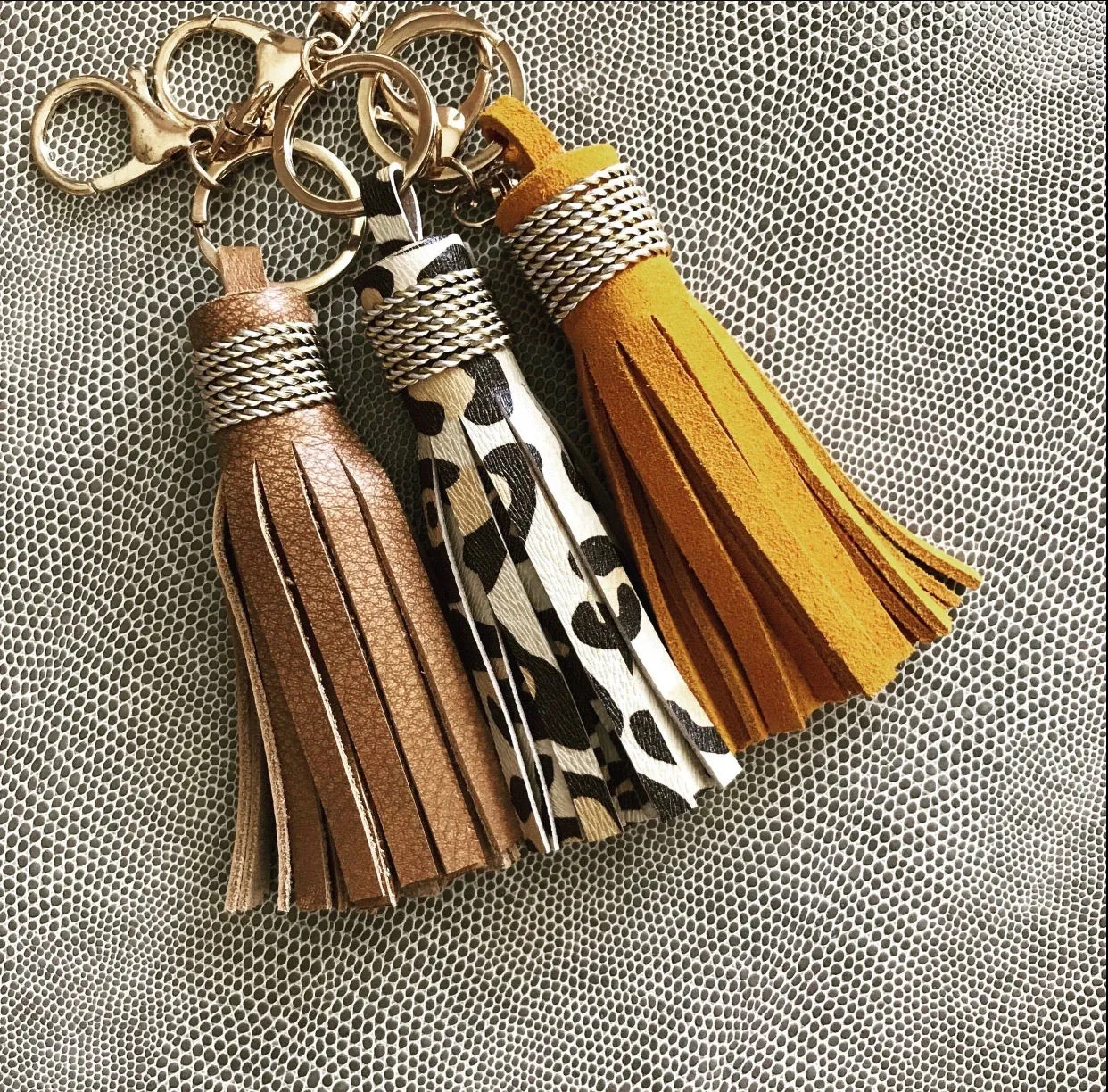 Leather Classic Tassel Keychain