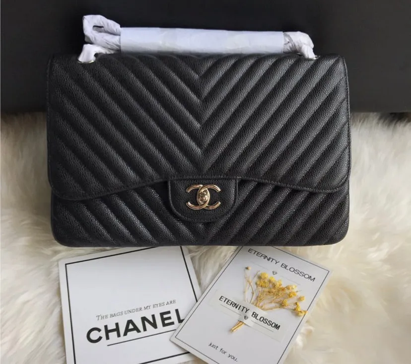 Leather New Chanel woman shoulder Bag