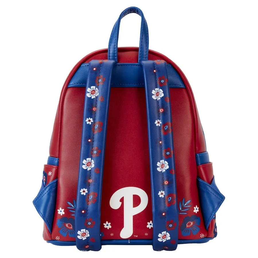 Loungefly x MLB Philadelphia Phillies Floral Mini Backpack