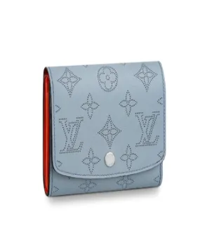 LV Iris Compact Wallet Mahina Bleu Horizon Pumpkin