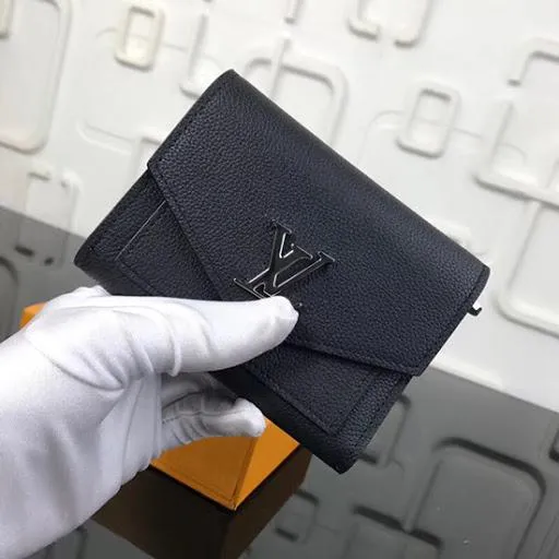 LV MyLockMe Compact Wallet Noir