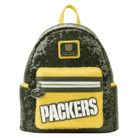 NFL Mini Backpack Green Bay Packers Sequin Loungefly