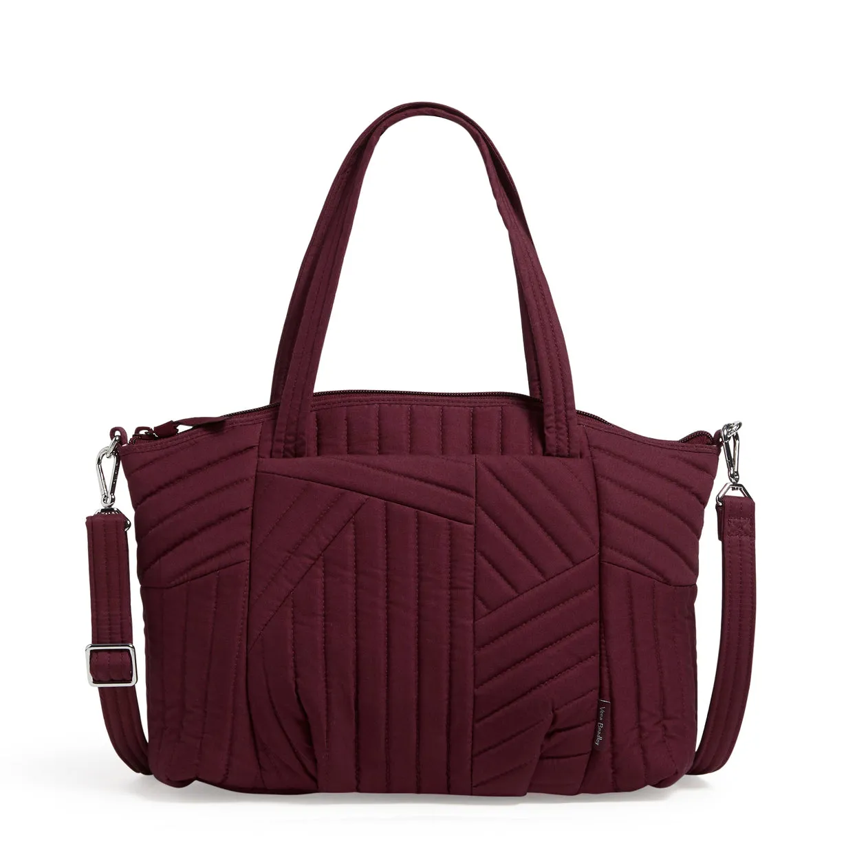 Pleated Multi-Strap Satchel - Mulled Wine