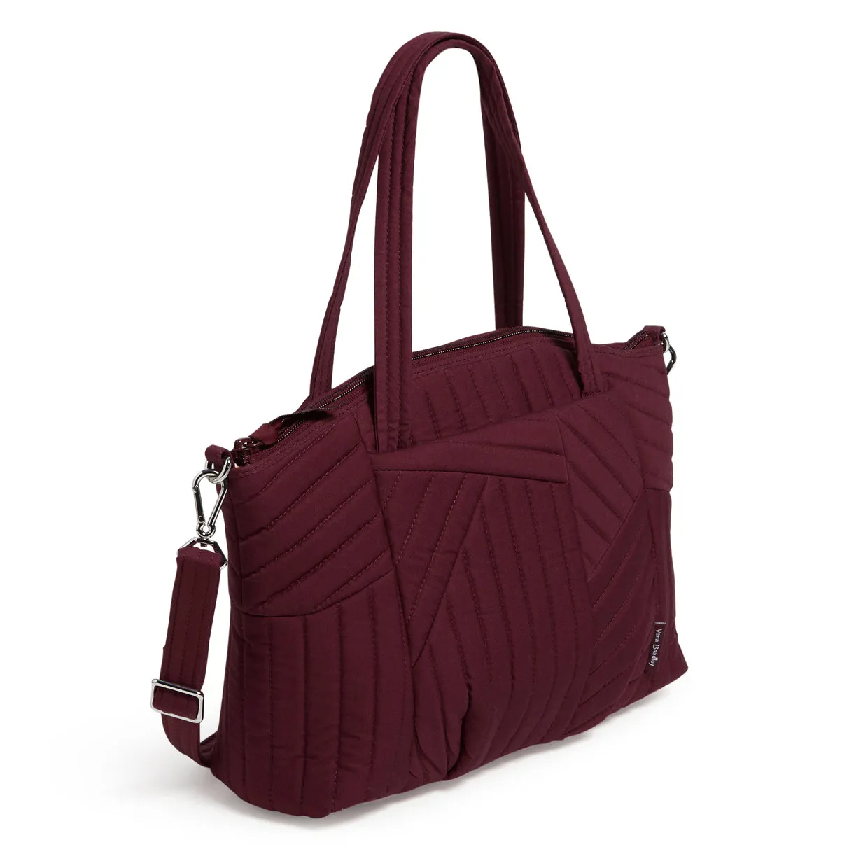 Pleated Multi-Strap Satchel - Mulled Wine