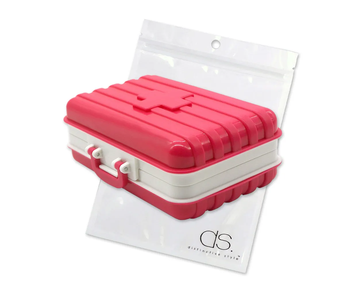 Portable Pill Box 6 Compartments in Suitcase Shape