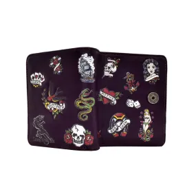 Shagwear Dark Purple Pin Up Small Wallet