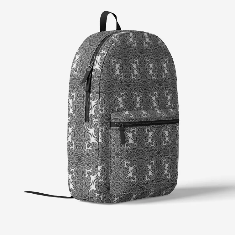 Thai Psychedelic Black & White Colorful Print Trendy Backpack