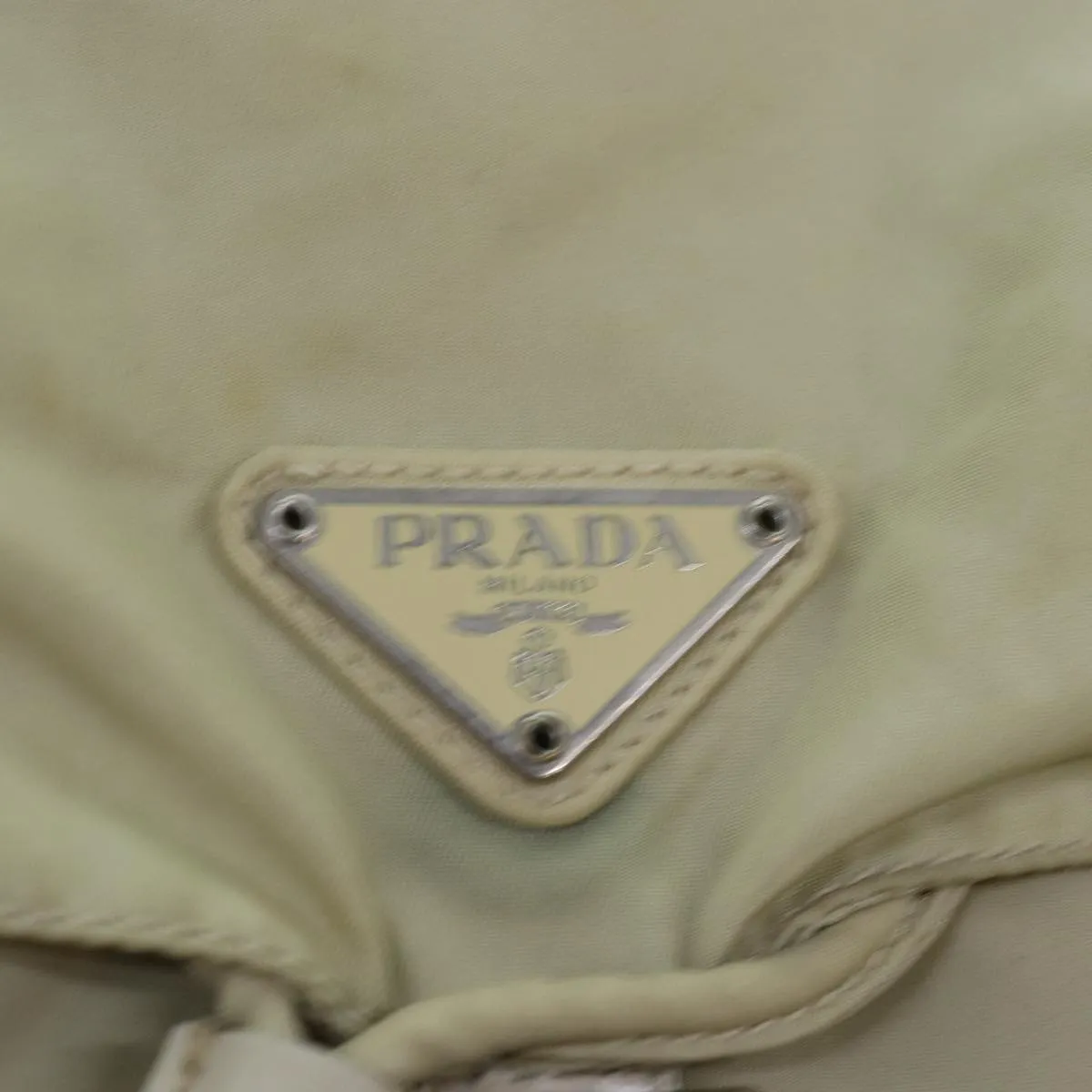 Trendy Inspired Prada Backpack Nylon Cream Auth 76124