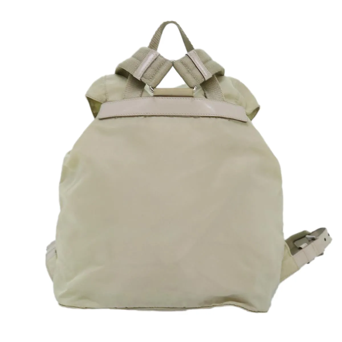 Trendy Inspired Prada Backpack Nylon Cream Auth 76124