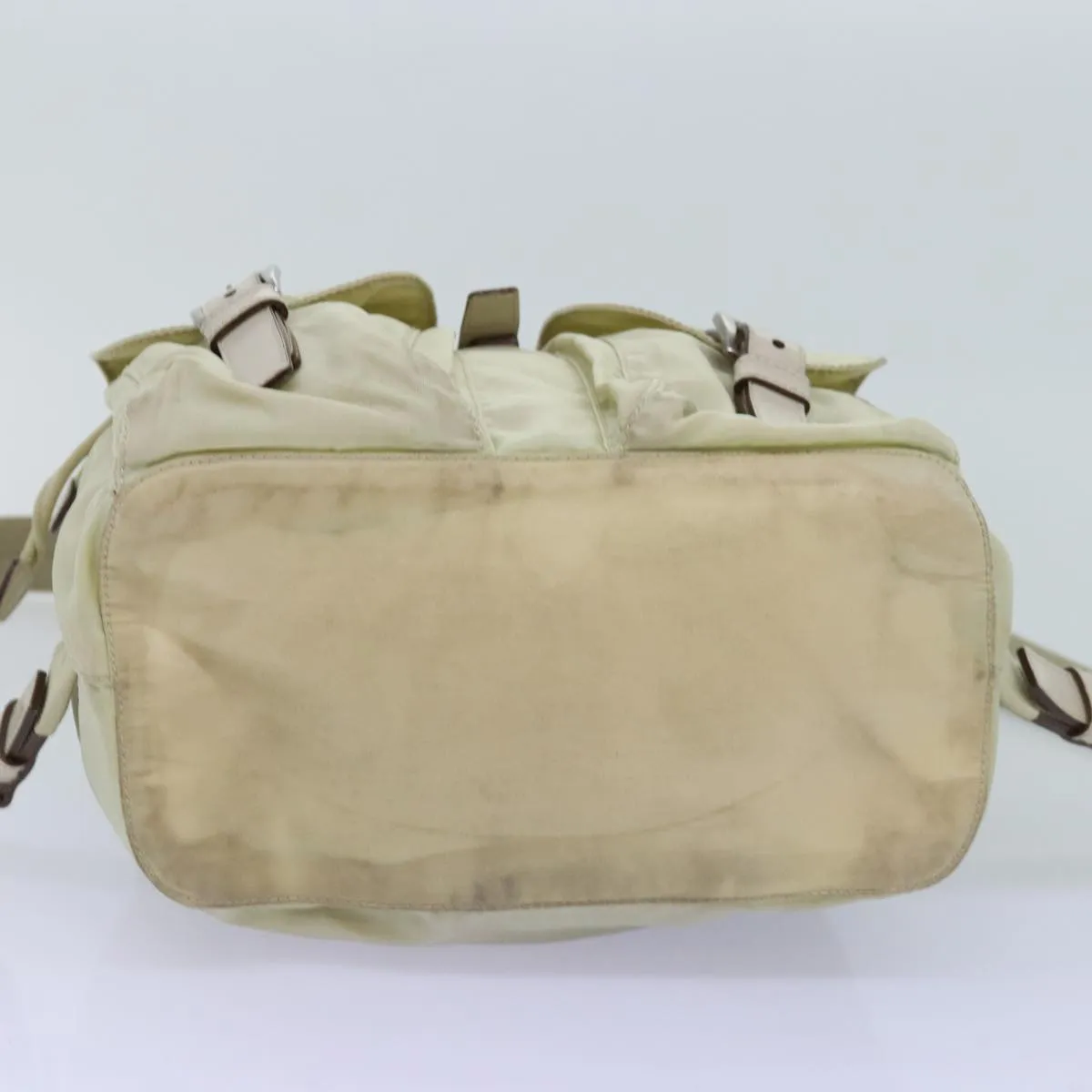 Trendy Inspired Prada Backpack Nylon Cream Auth 76124