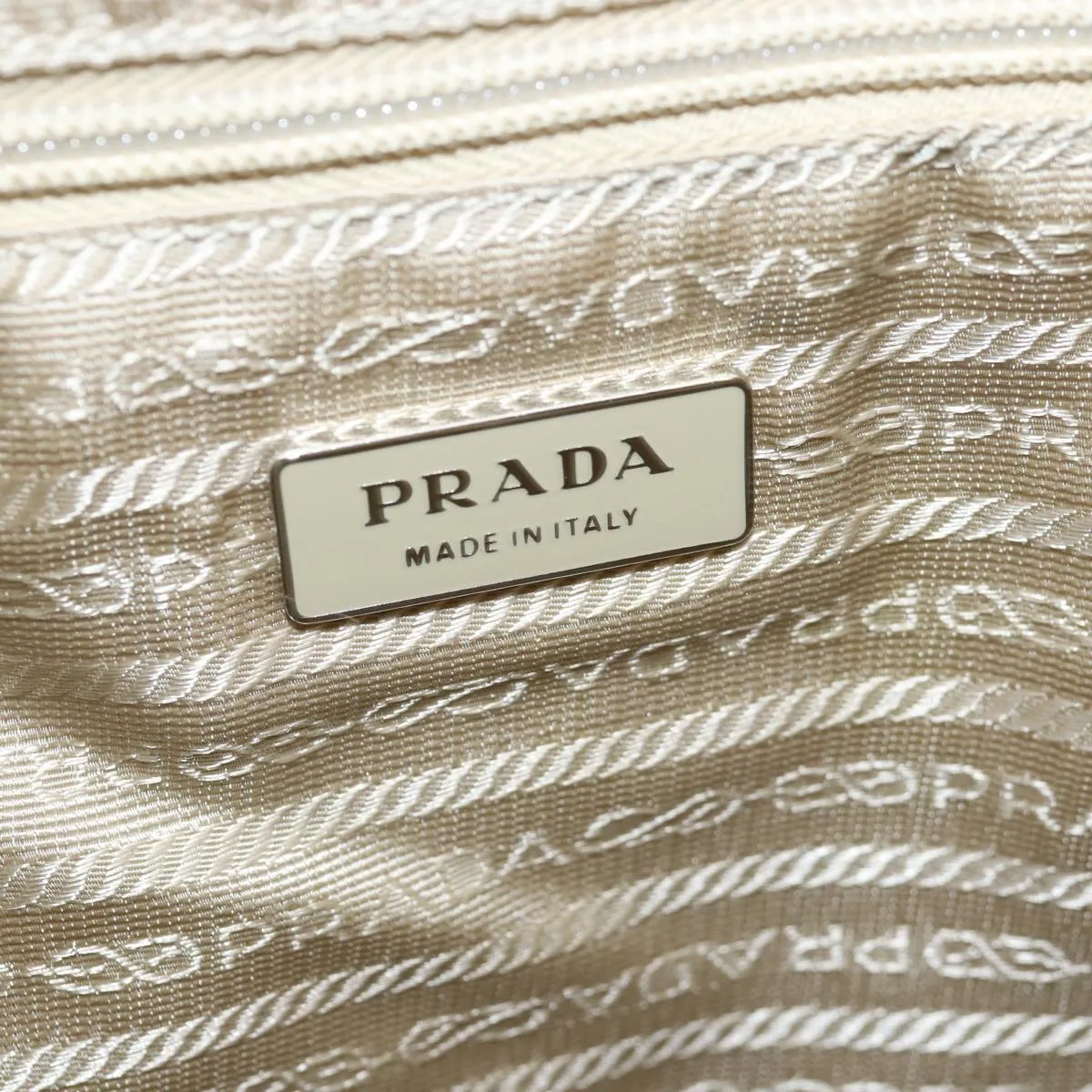 Trendy Inspired Prada Backpack Nylon Cream Auth 76124