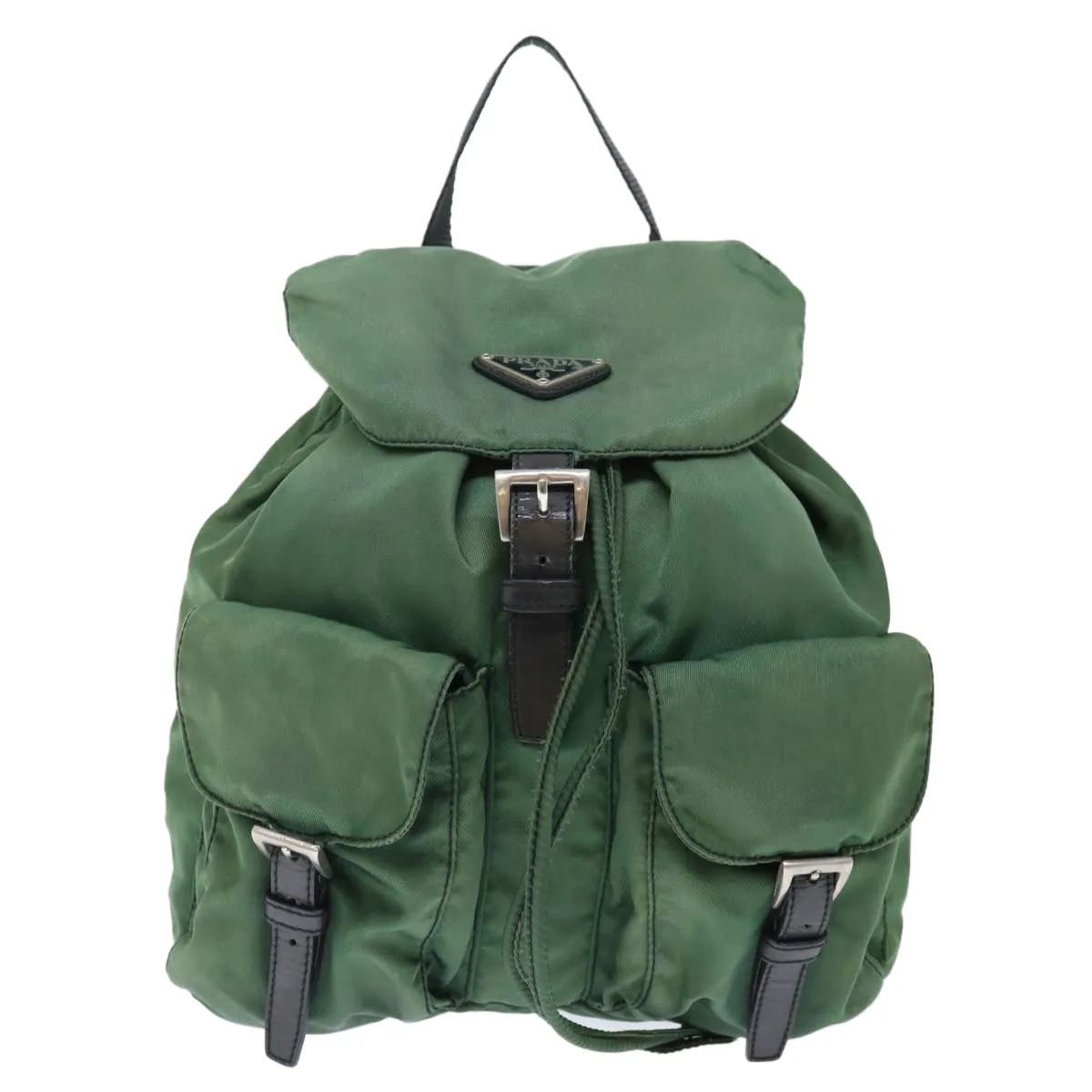 Trendy Inspired Prada Backpack Nylon Green Auth 71296