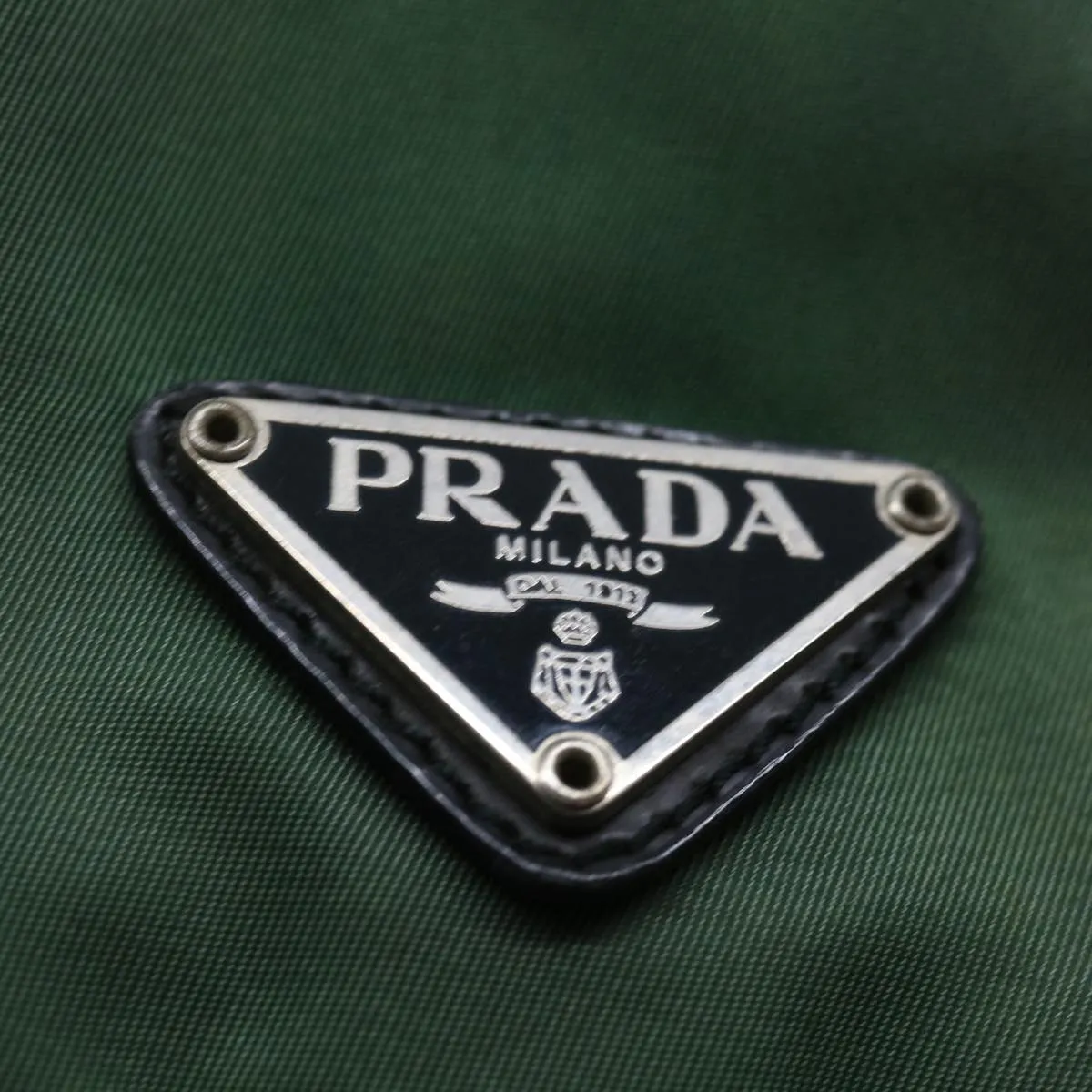 Trendy Inspired Prada Backpack Nylon Green Auth 71296