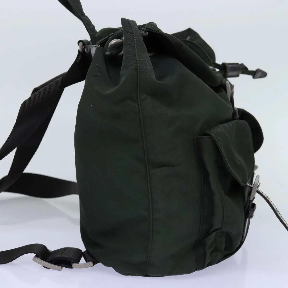 Trendy Inspired Prada Backpack Nylon Khaki Auth Ac2971