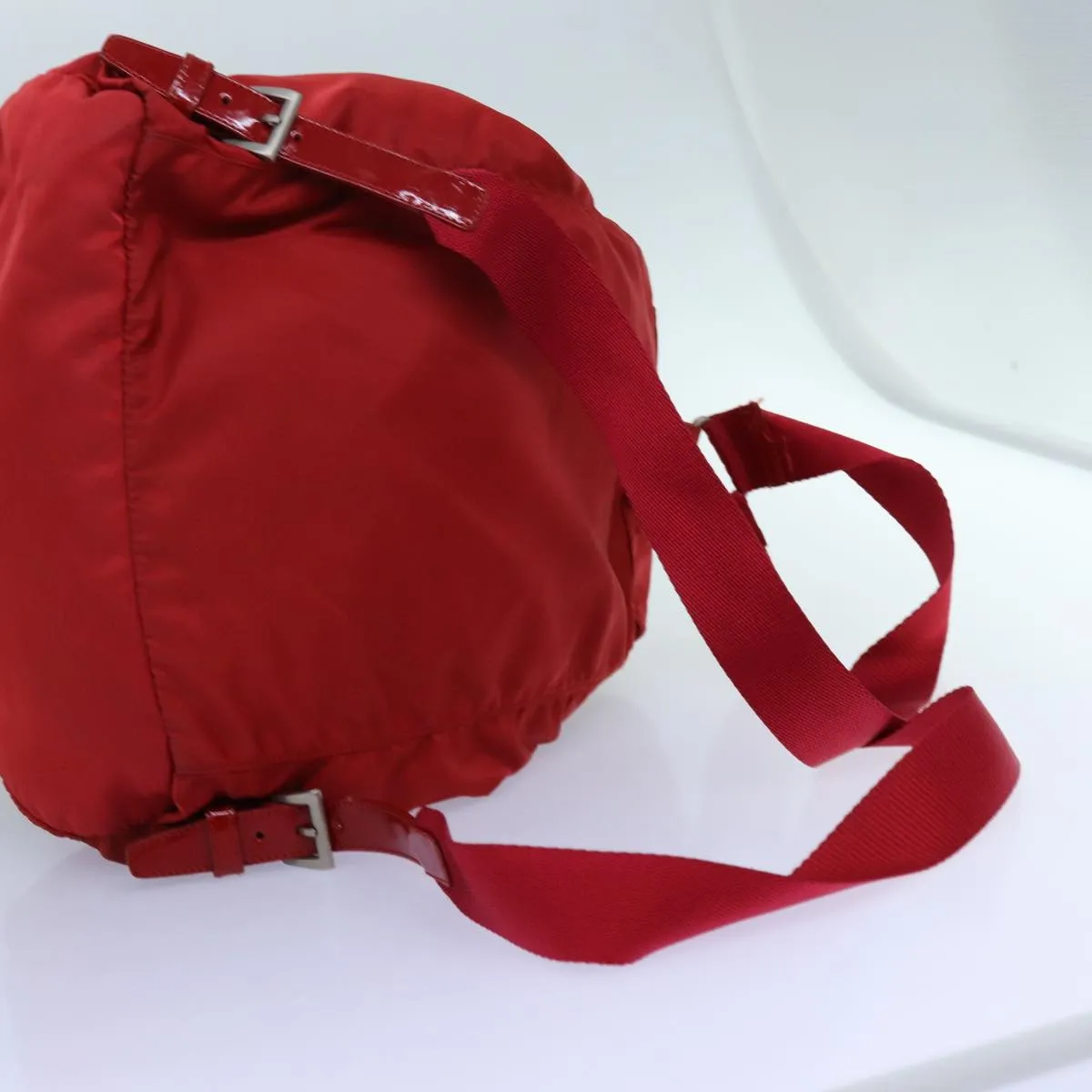 Trendy Inspired Prada Backpack Nylon Red Auth 71860