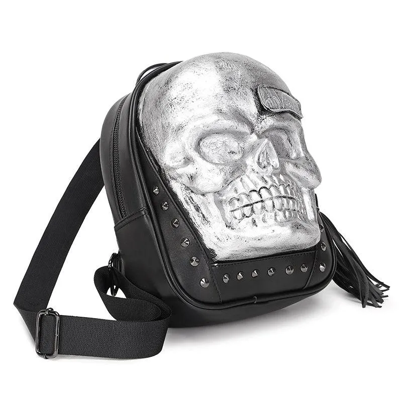 Unisexs 3D Skull Backpack ,Leisure  Backpack ,Halloween Skull Backpack Small