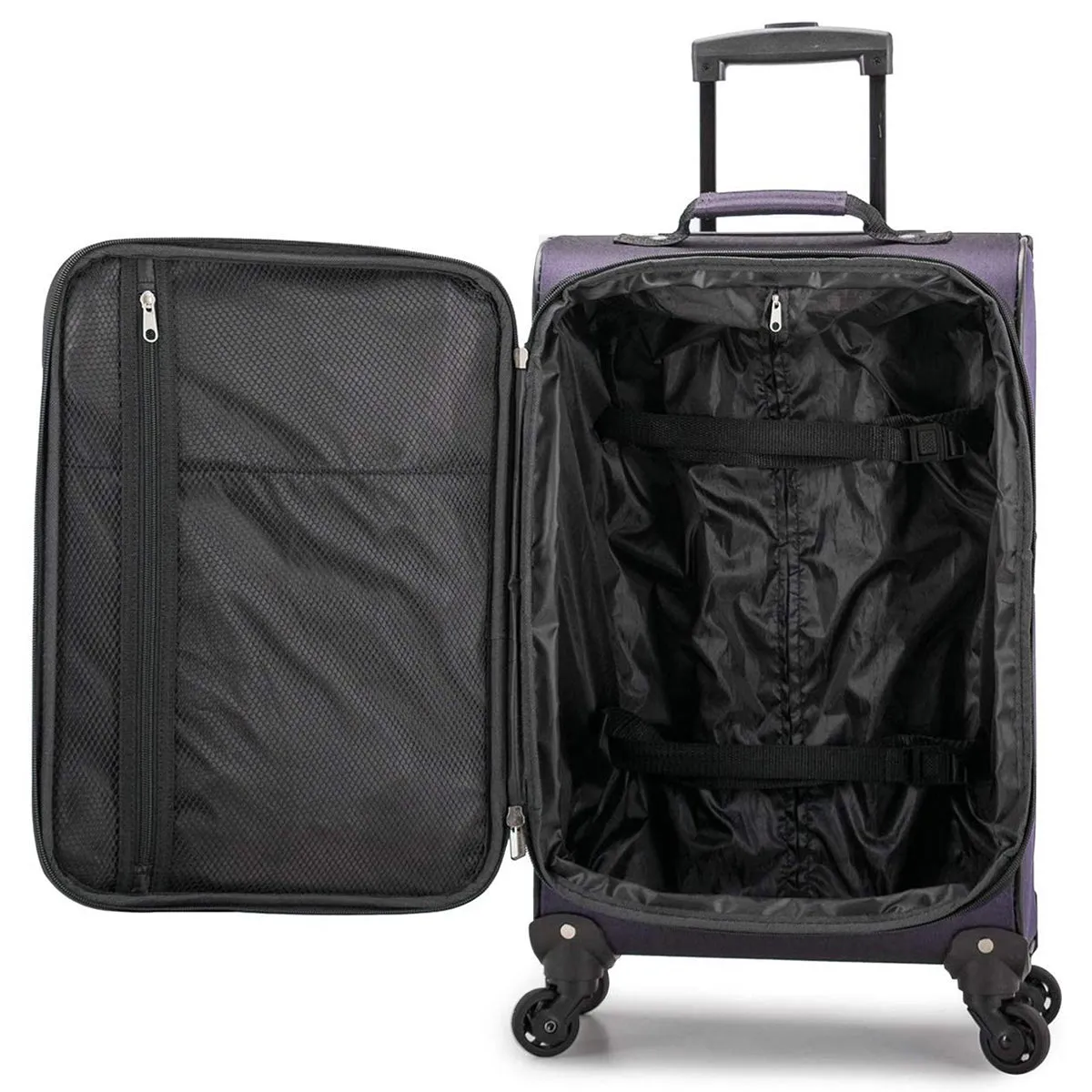 U.S. Traveler Aviron Bay Expandable Softside Luggage with Spinner Wheels, Carry-on