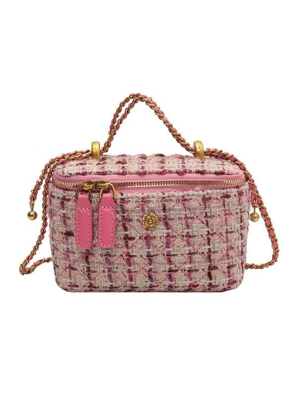 UZ Wholesale Pink Boucle' Crossbody Handbag