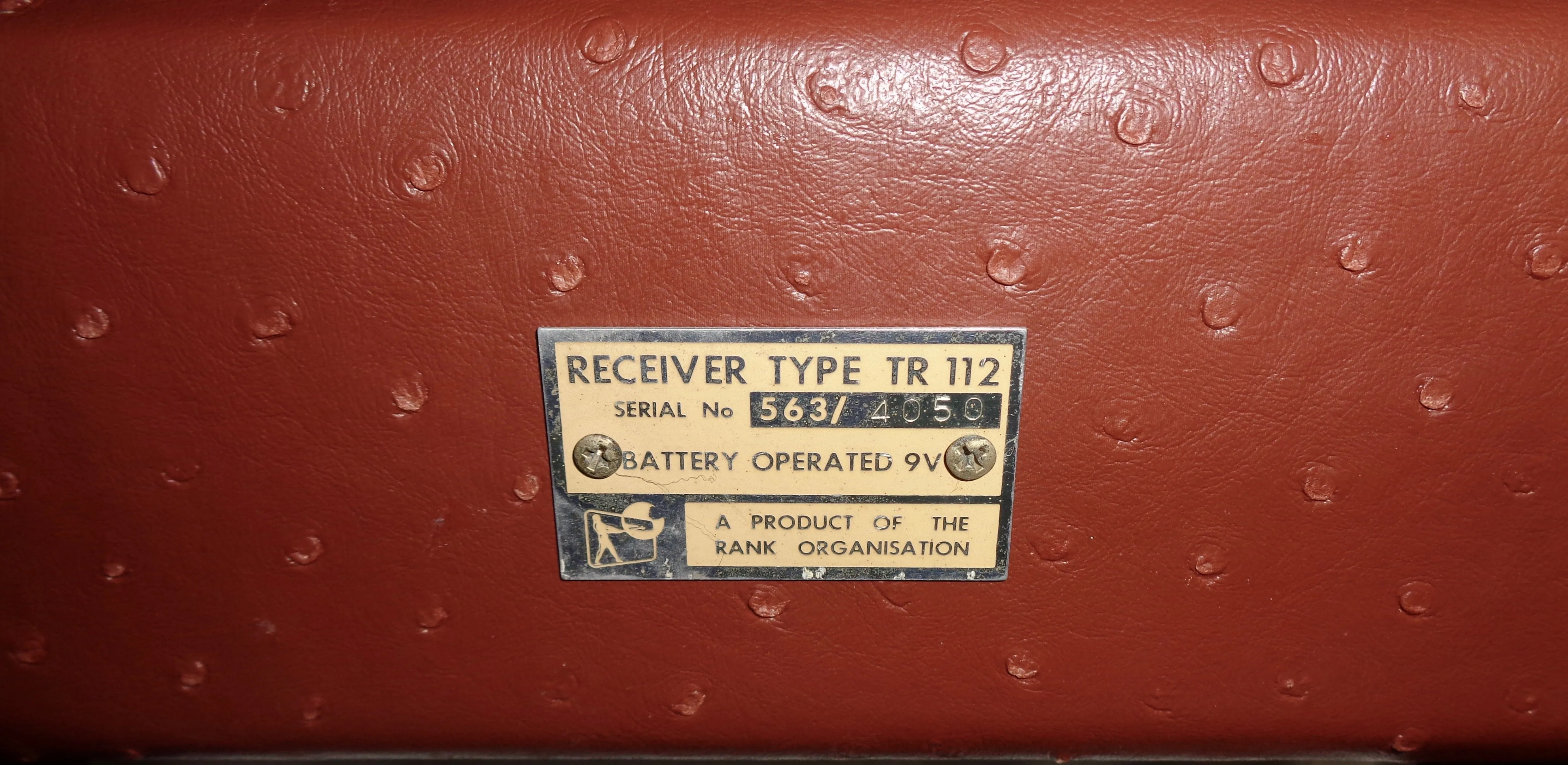 Vintage Bush Radio Model TR112 Recovered in Brown Leather