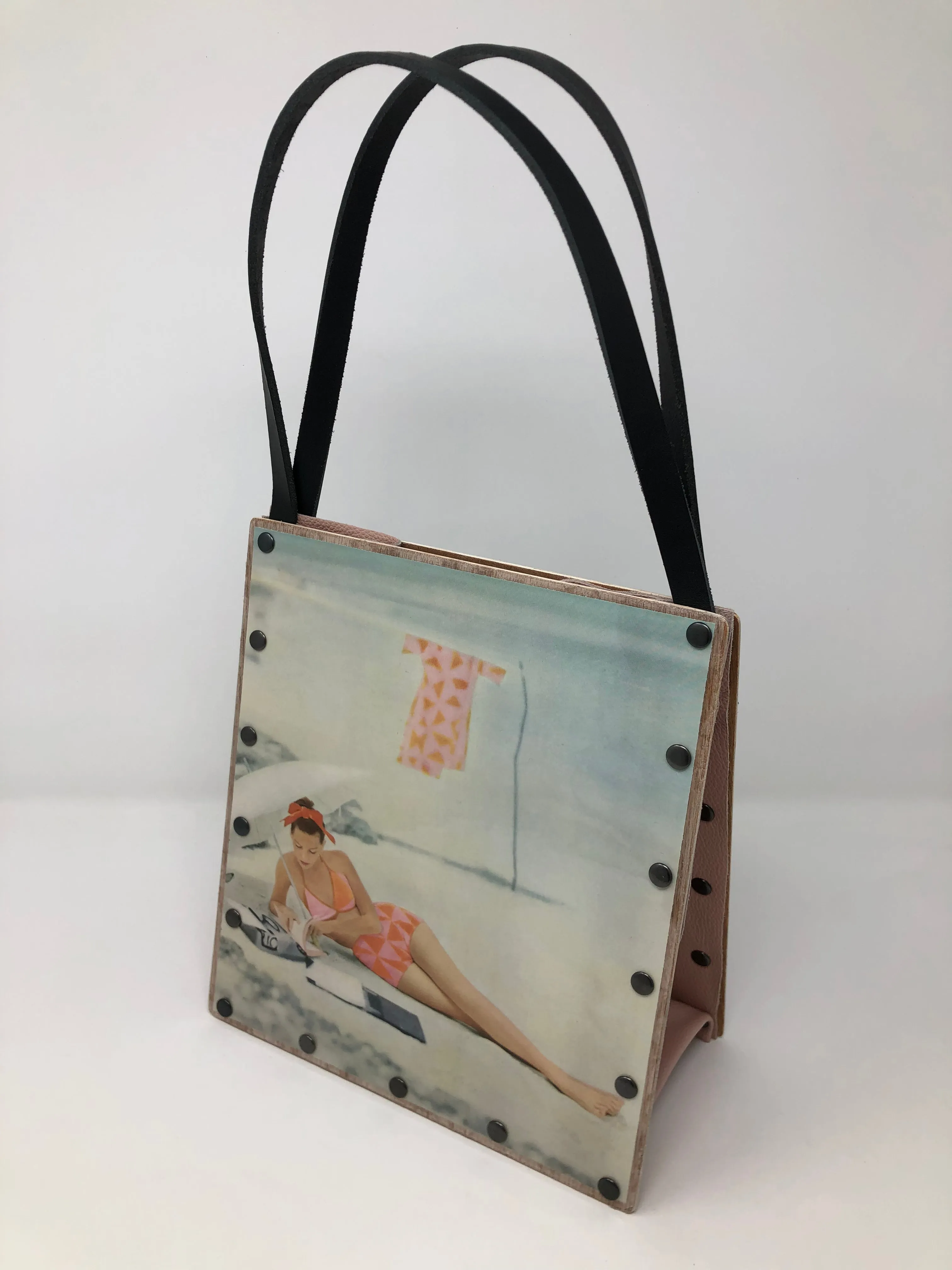 Vintage Graphics Handbag - Beach Vibes Vintage Swim Wear and Chanel No. 5 Ads from Vogue 1959