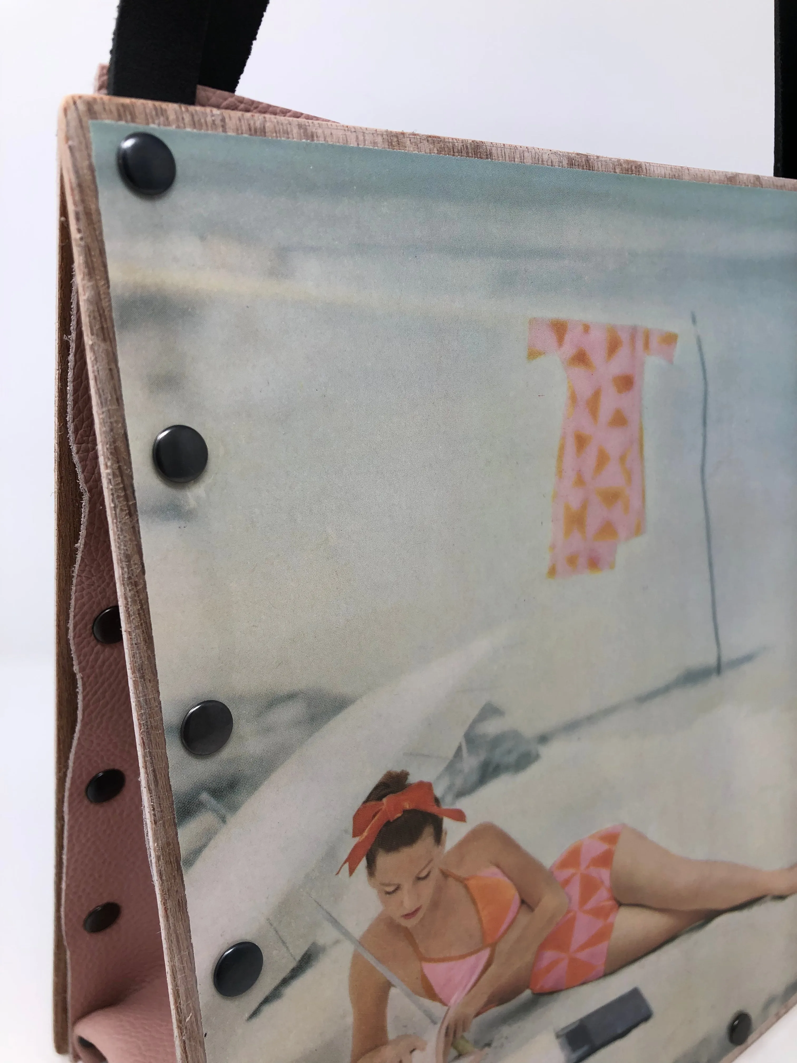 Vintage Graphics Handbag - Beach Vibes Vintage Swim Wear and Chanel No. 5 Ads from Vogue 1959