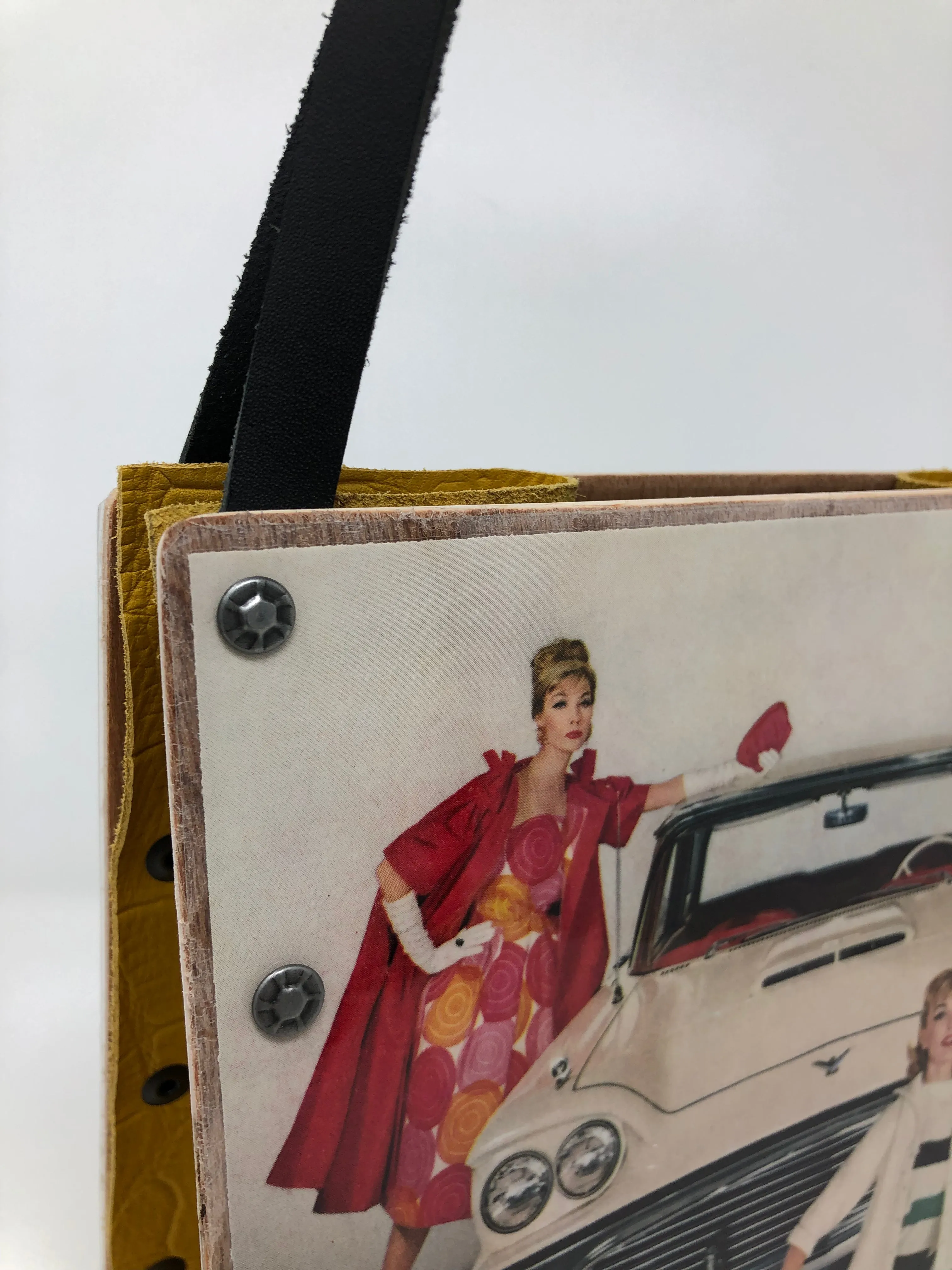 Vintage Graphics Handbag - Ford Thunderbird and Tiffany & Co. Ads from Vogue 1959